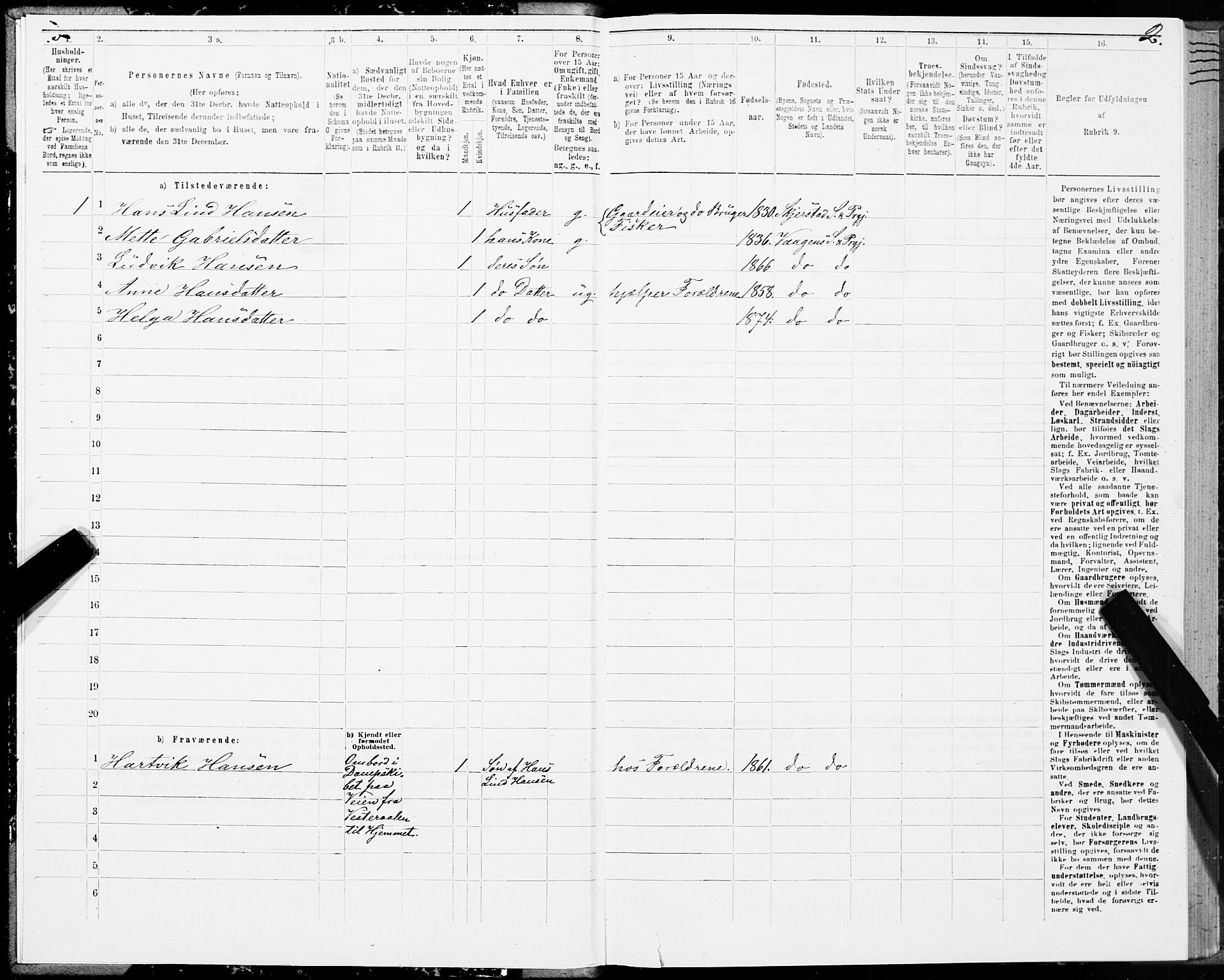 SAT, 1875 census for 1865P Vågan, 1875, p. 3002