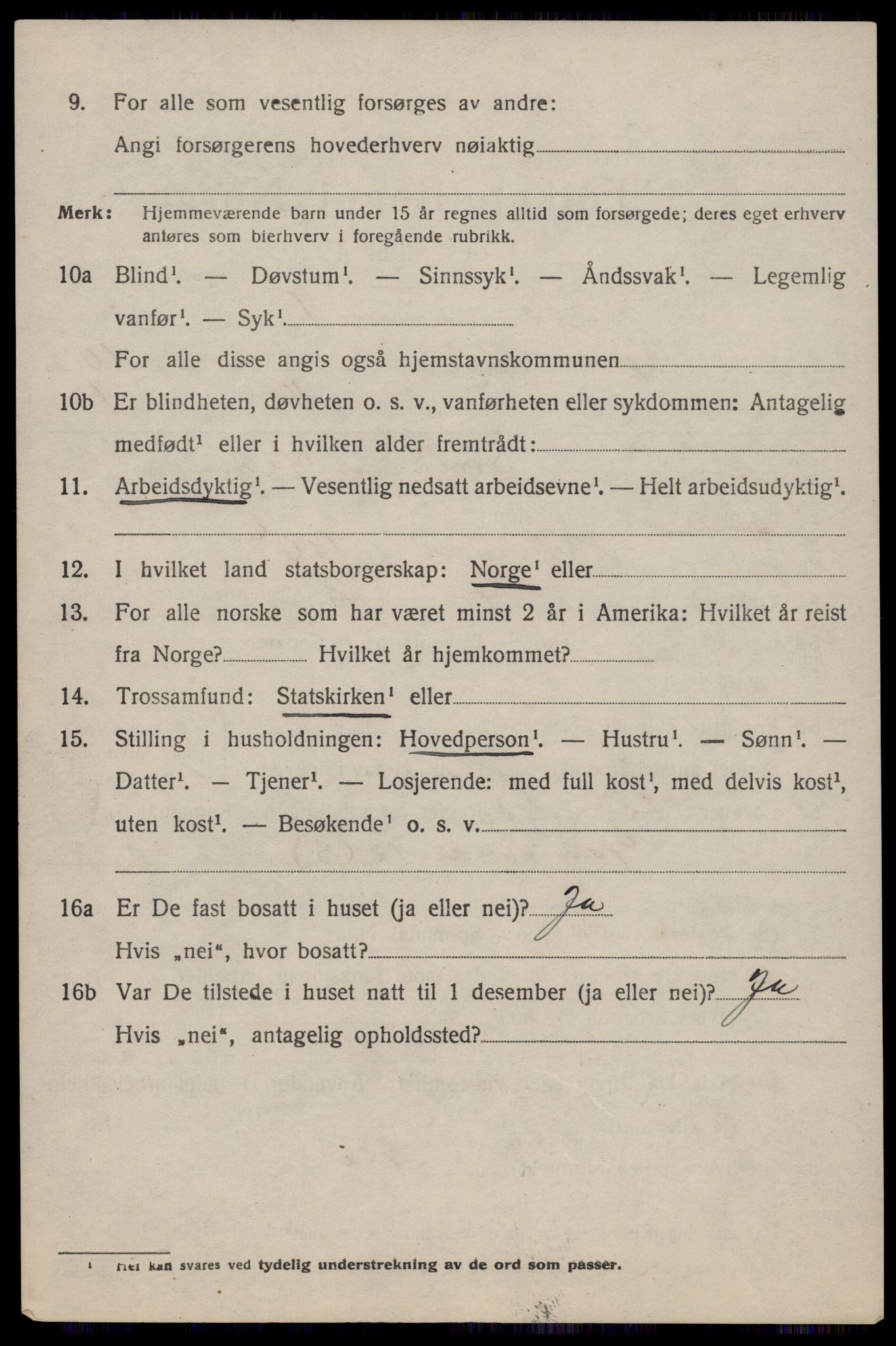 SAST, 1920 census for Hjelmeland, 1920, p. 3130