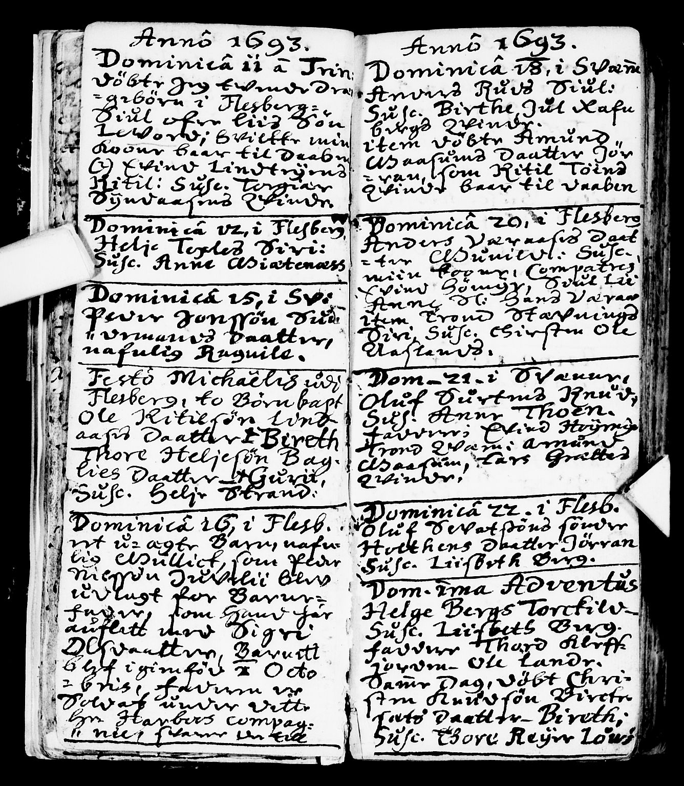 Flesberg kirkebøker, AV/SAKO-A-18/F/Fa/L0001: Parish register (official) no. I 1, 1688-1725