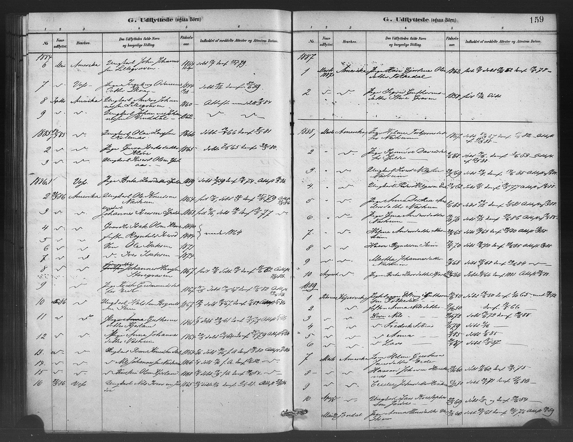 Ulvik sokneprestembete, SAB/A-78801/H/Haa: Parish register (official) no. C 1, 1878-1903, p. 159