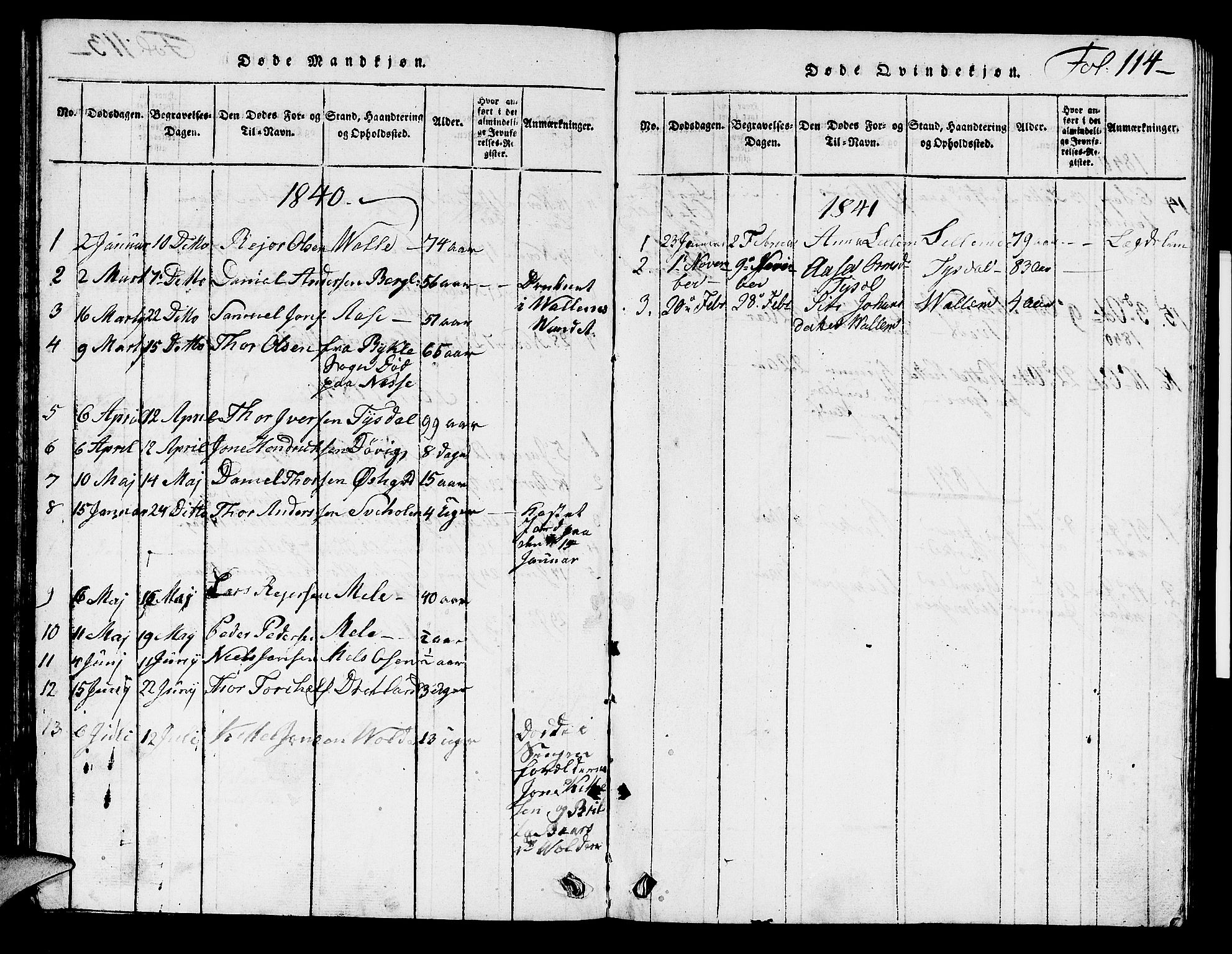 Hjelmeland sokneprestkontor, AV/SAST-A-101843/01/V/L0002: Parish register (copy) no. B 2, 1816-1841, p. 114