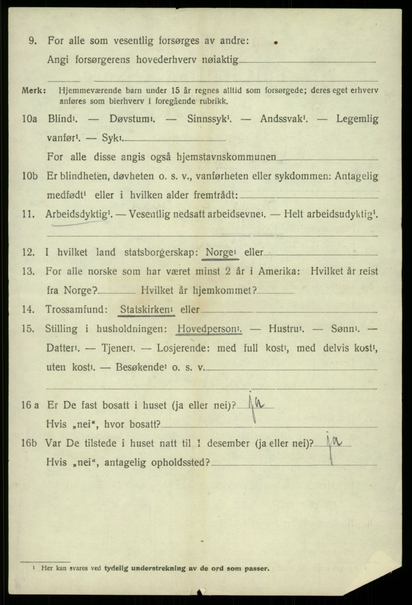 SAB, 1920 census for Odda, 1920, p. 2572