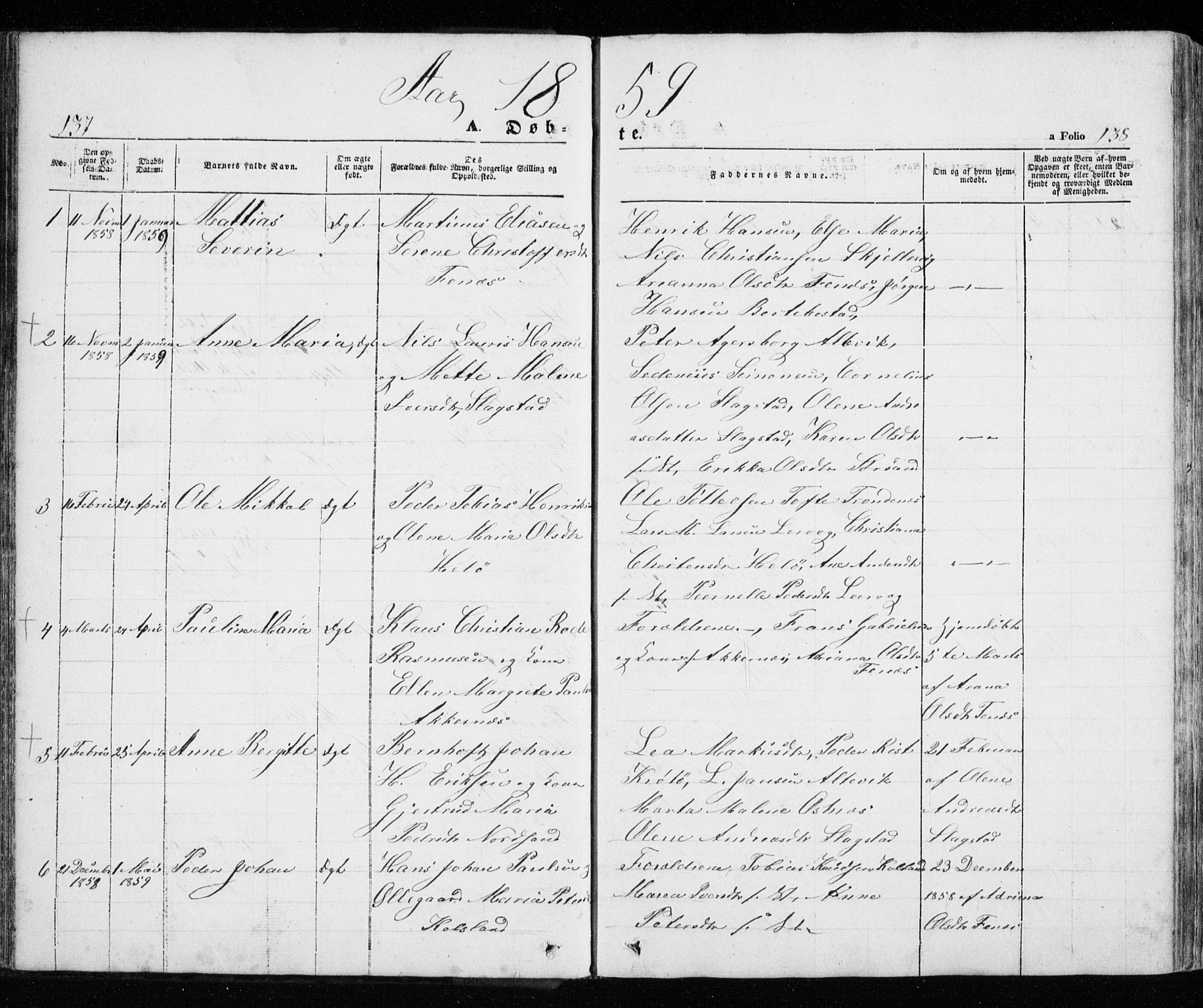 Trondenes sokneprestkontor, SATØ/S-1319/H/Ha/L0010kirke: Parish register (official) no. 10, 1840-1865, p. 137-138
