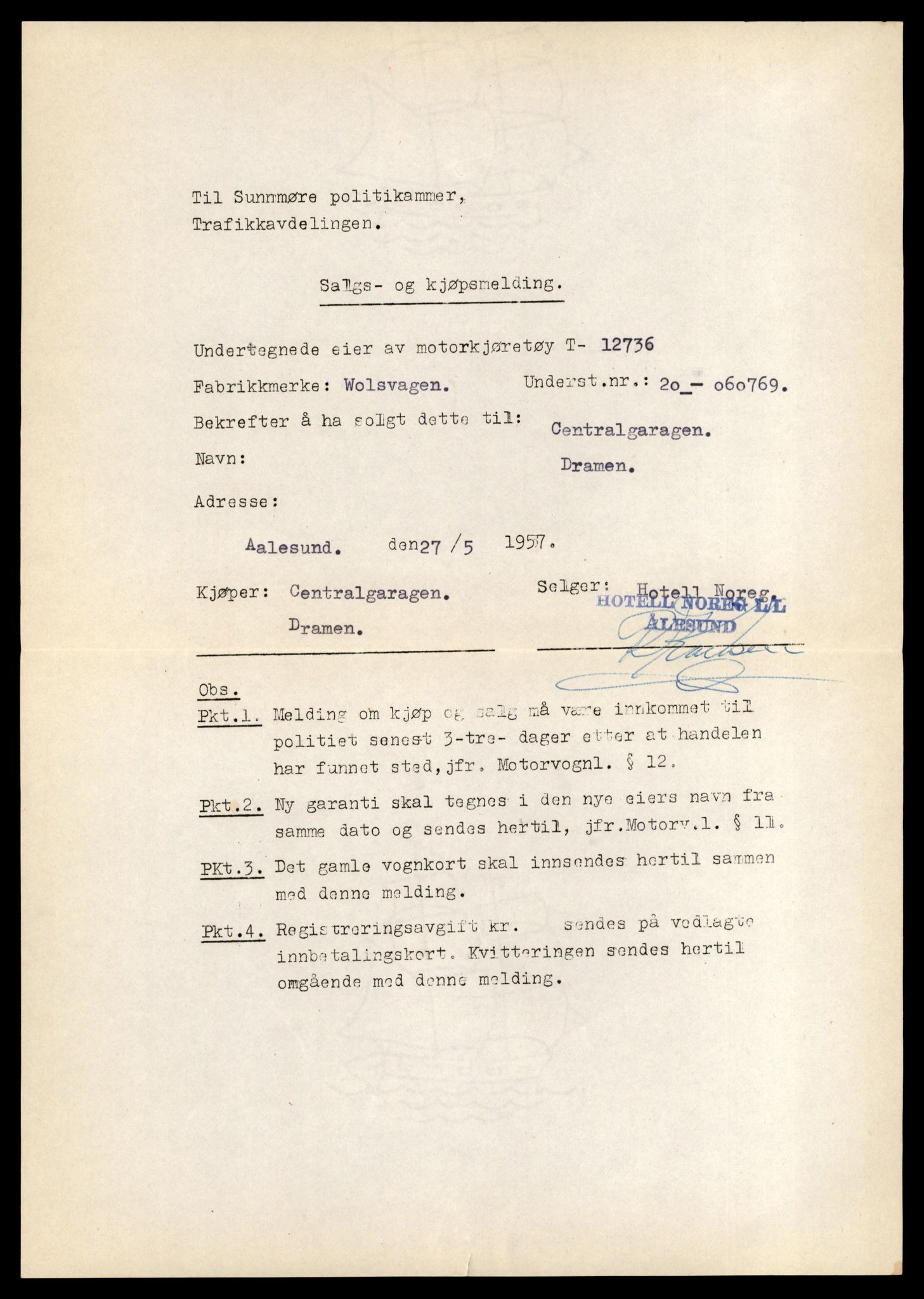 Møre og Romsdal vegkontor - Ålesund trafikkstasjon, AV/SAT-A-4099/F/Fe/L0035: Registreringskort for kjøretøy T 12653 - T 12829, 1927-1998, p. 1582