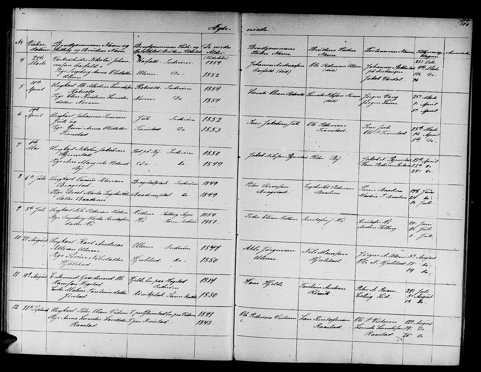 Ministerialprotokoller, klokkerbøker og fødselsregistre - Nord-Trøndelag, AV/SAT-A-1458/730/L0300: Parish register (copy) no. 730C03, 1872-1879, p. 106