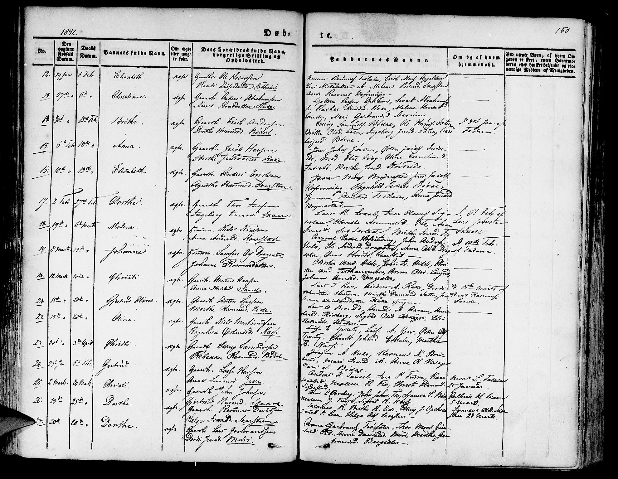 Innvik sokneprestembete, AV/SAB-A-80501: Parish register (official) no. A 4I, 1831-1846, p. 150