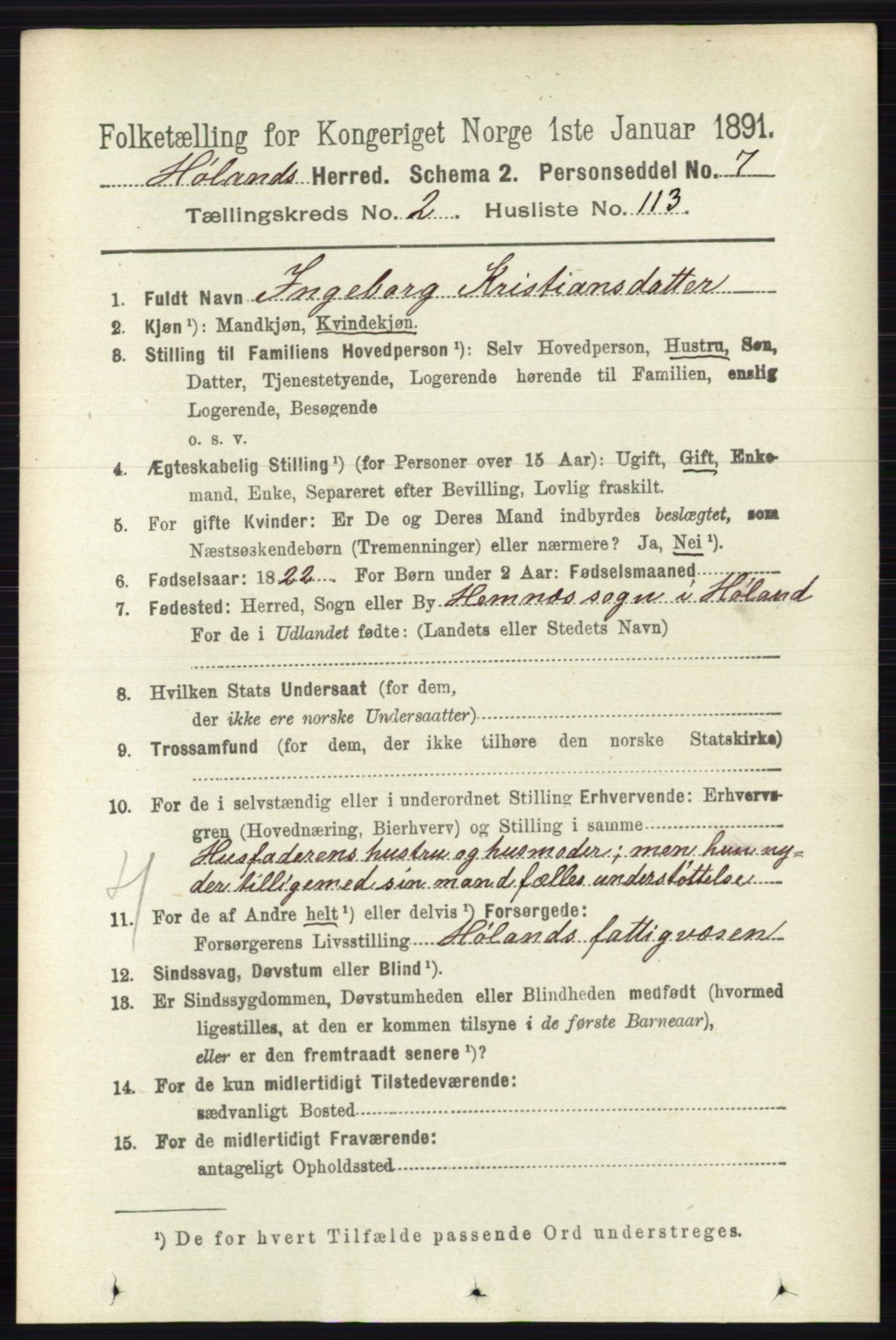 RA, 1891 census for 0221 Høland, 1891, p. 1540