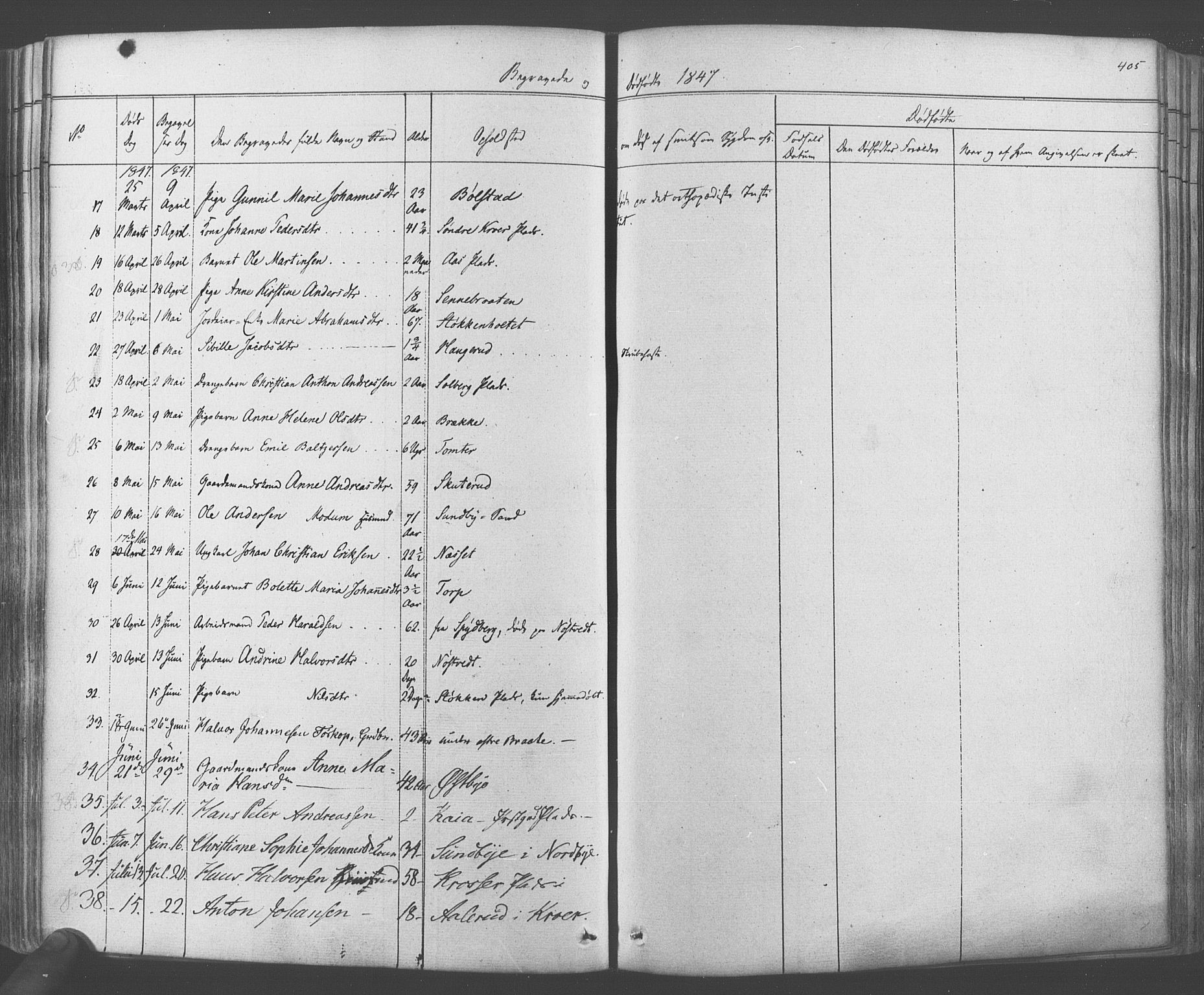 Ås prestekontor Kirkebøker, SAO/A-10894/F/Fa/L0006: Parish register (official) no. I 6, 1841-1853, p. 404-405