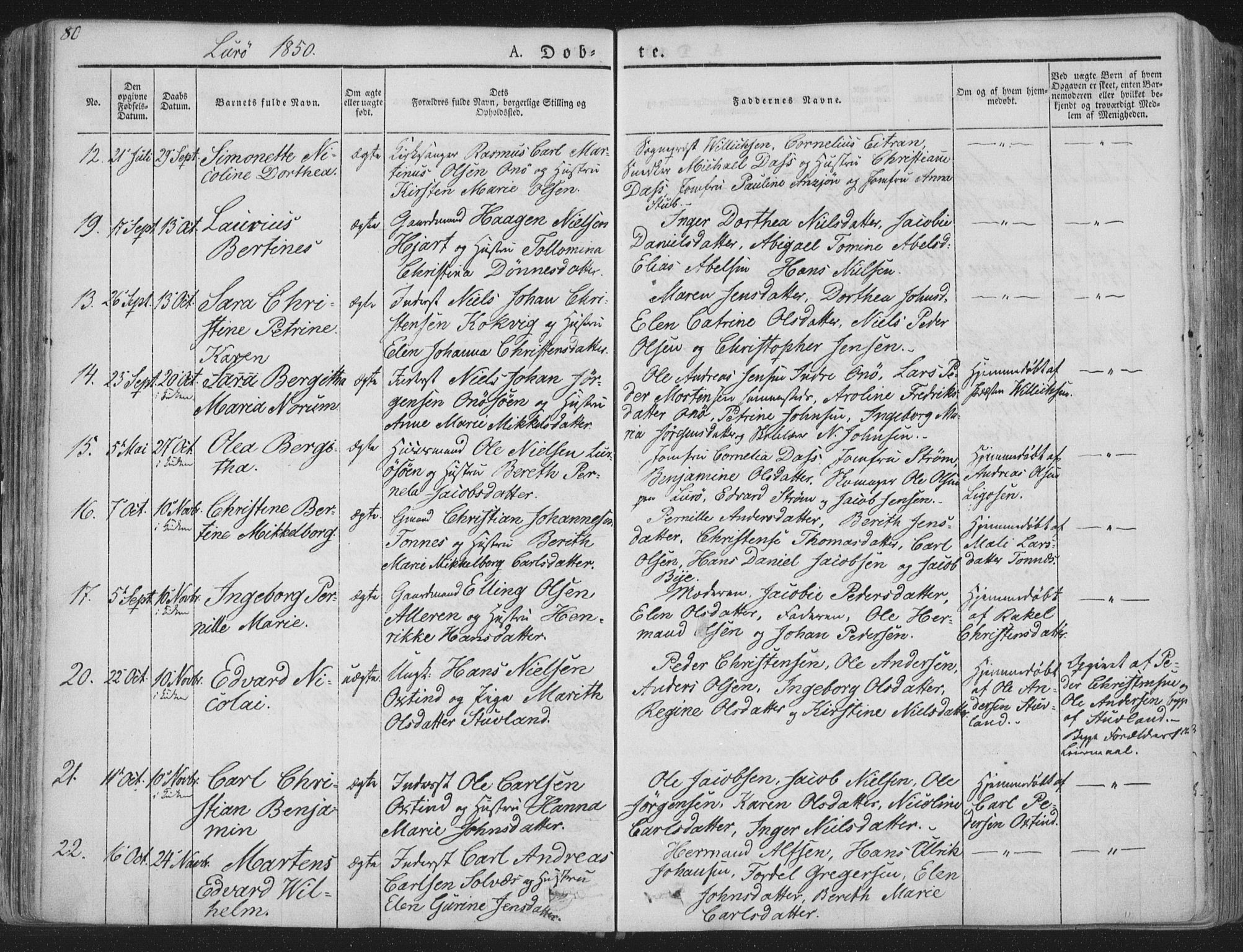 Ministerialprotokoller, klokkerbøker og fødselsregistre - Nordland, AV/SAT-A-1459/839/L0565: Parish register (official) no. 839A02, 1825-1862, p. 80