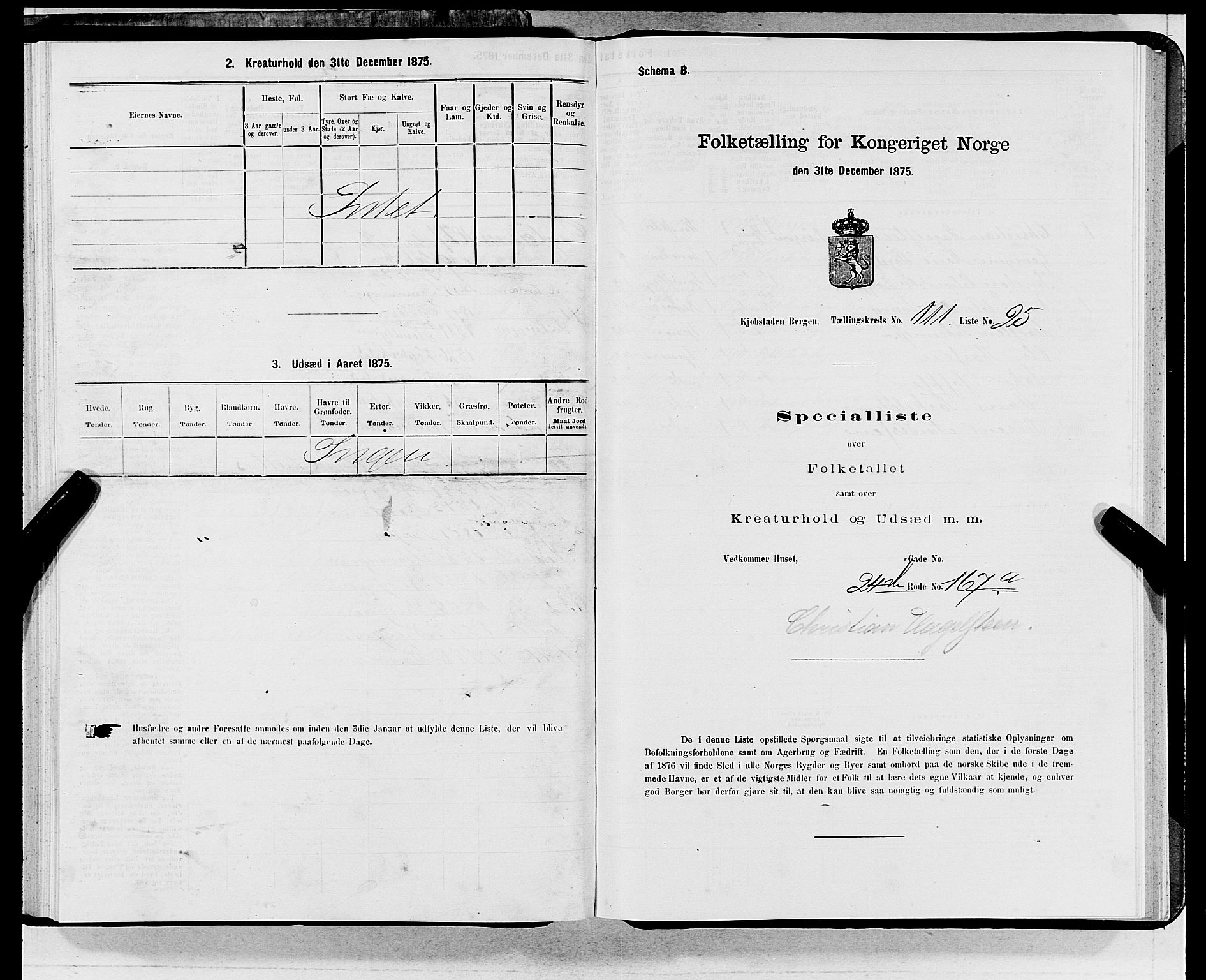 SAB, 1875 census for 1301 Bergen, 1875, p. 6070