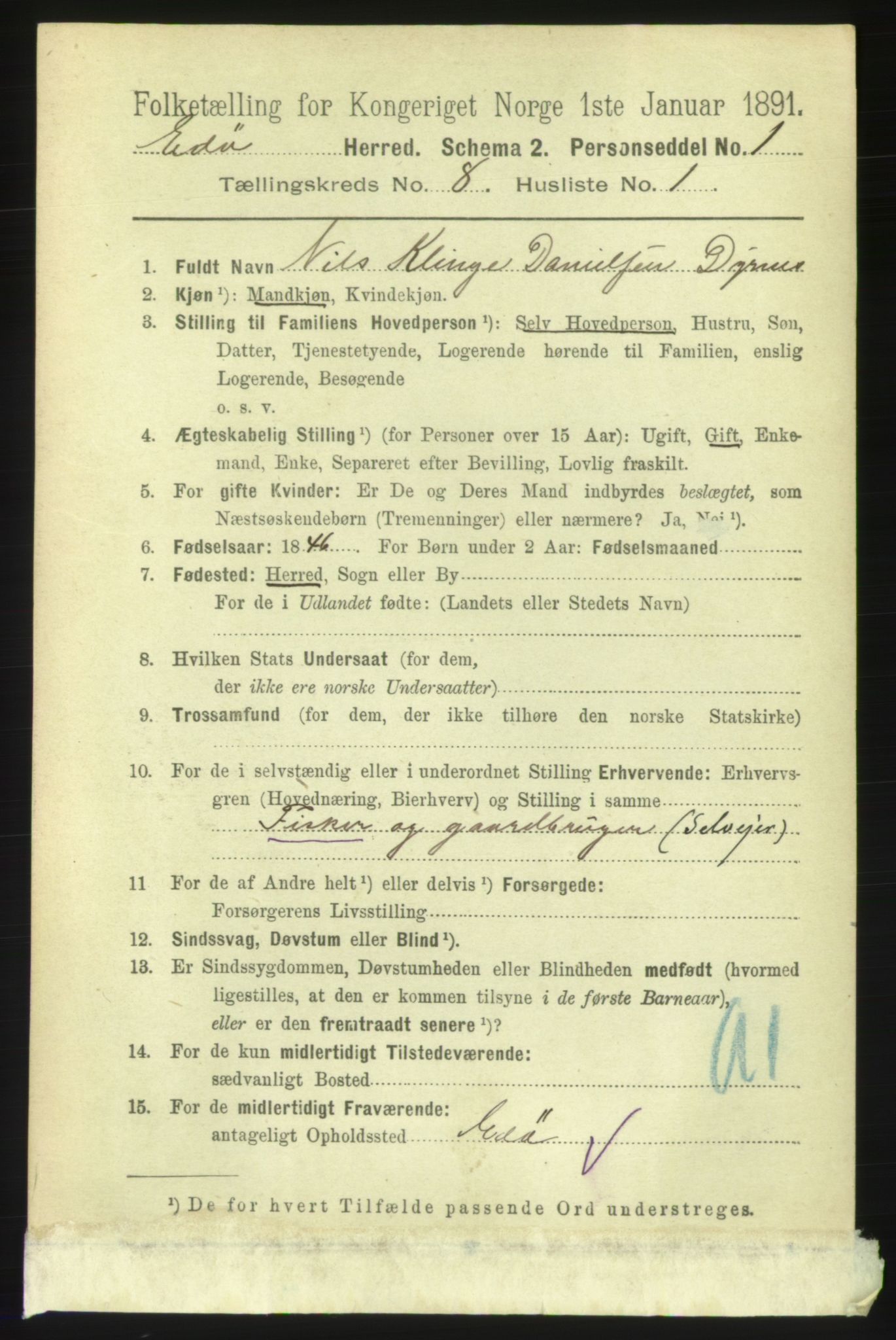 RA, 1891 census for 1573 Edøy, 1891, p. 1963