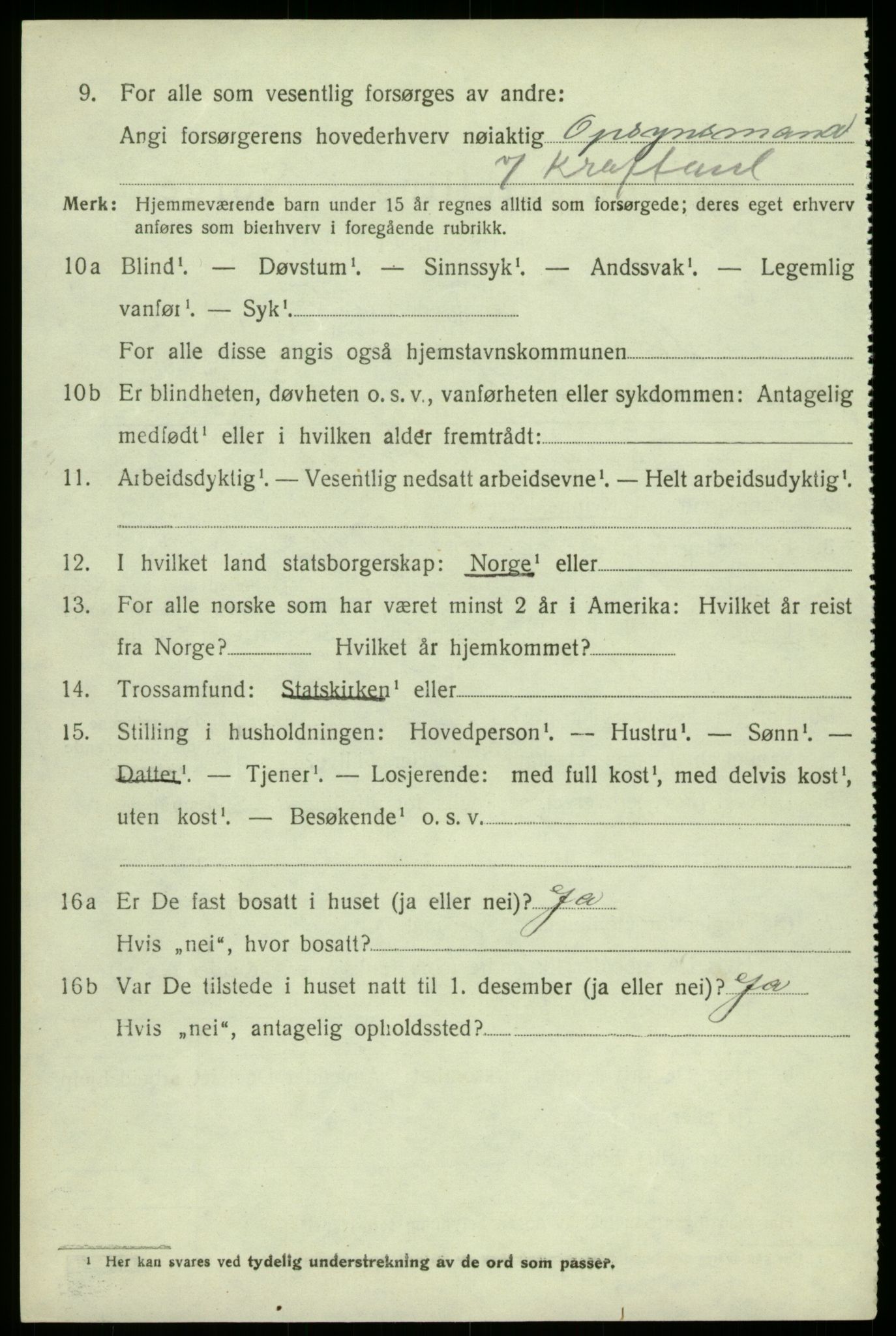 SAB, 1920 census for Samnanger, 1920, p. 3848