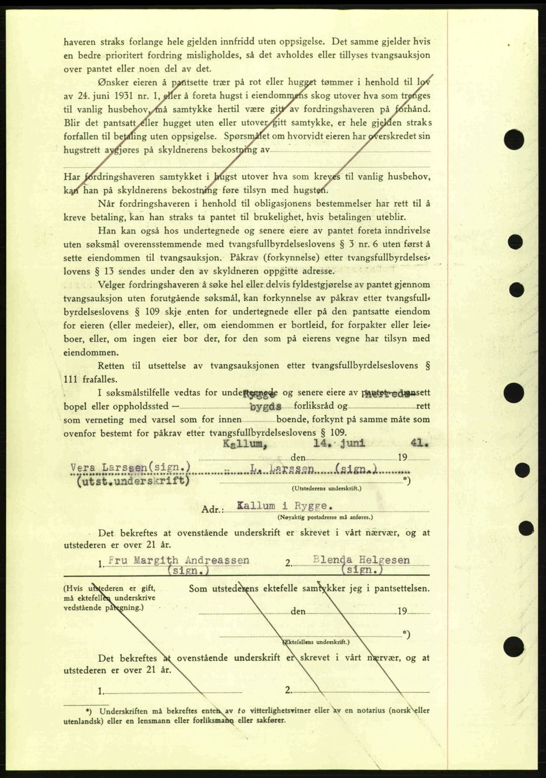 Moss sorenskriveri, SAO/A-10168: Mortgage book no. B10, 1940-1941, Diary no: : 1086/1941