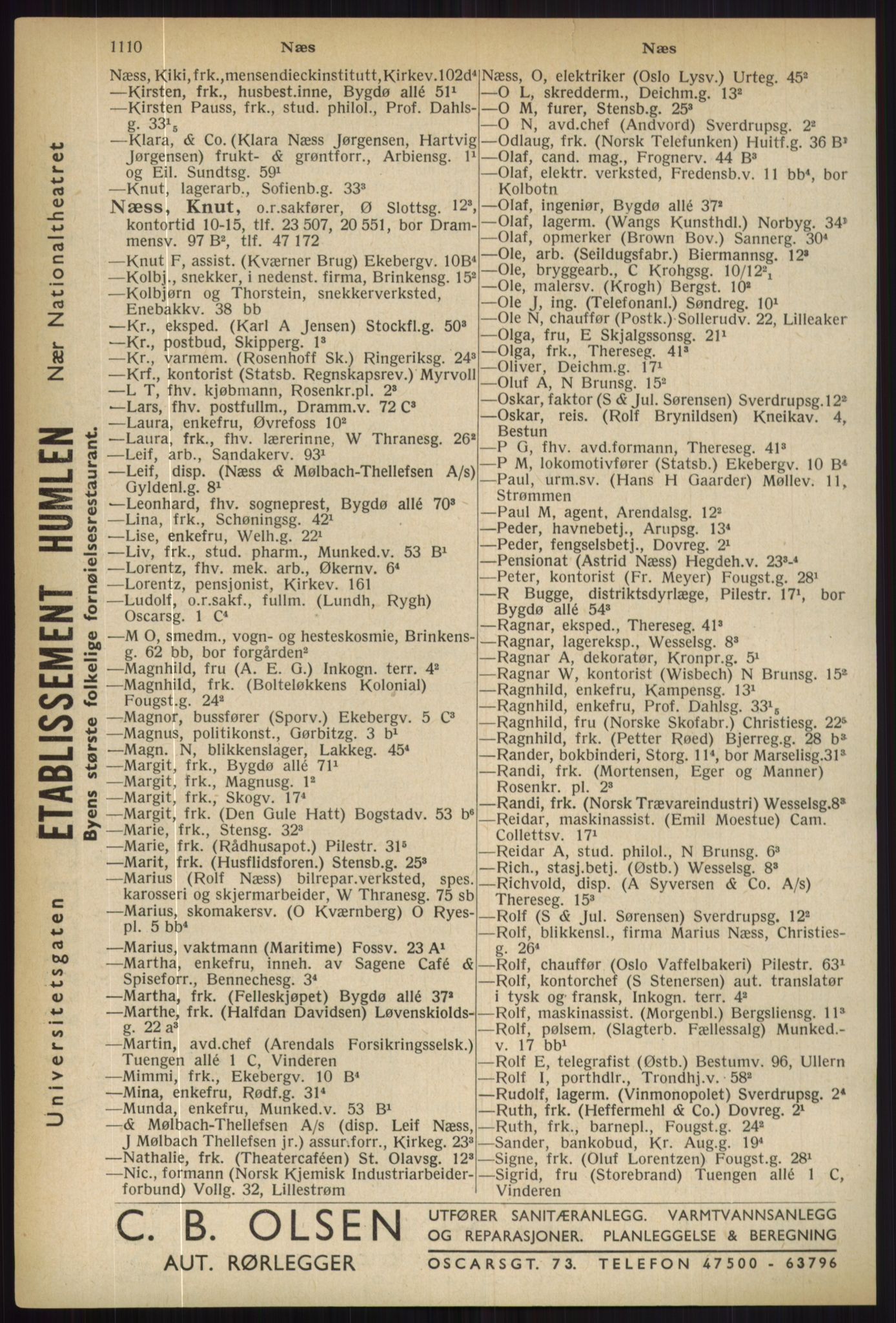 Kristiania/Oslo adressebok, PUBL/-, 1936, p. 1110