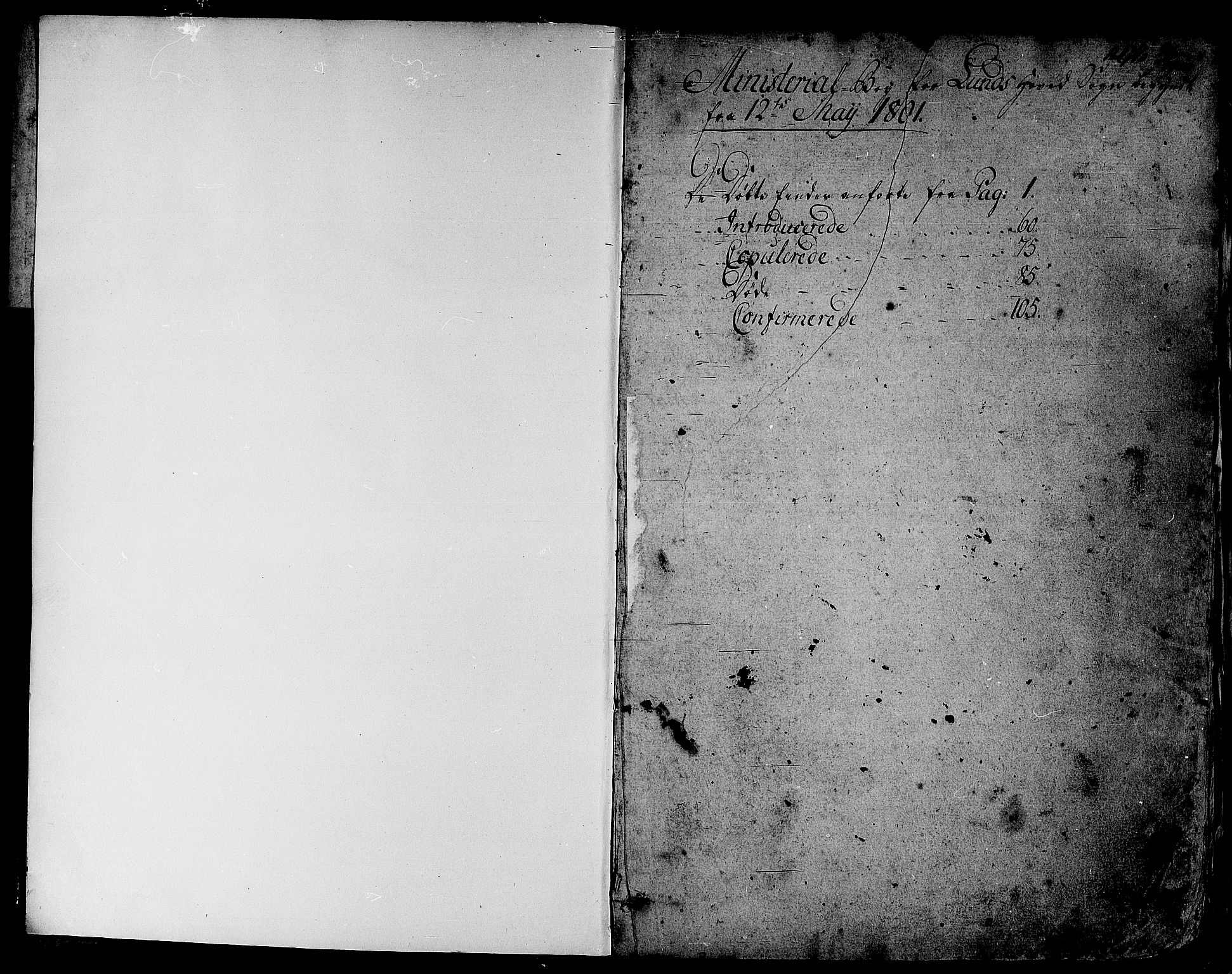 Lund sokneprestkontor, AV/SAST-A-101809/S06/L0004: Parish register (official) no. A 4 /1, 1801-1864, p. 1