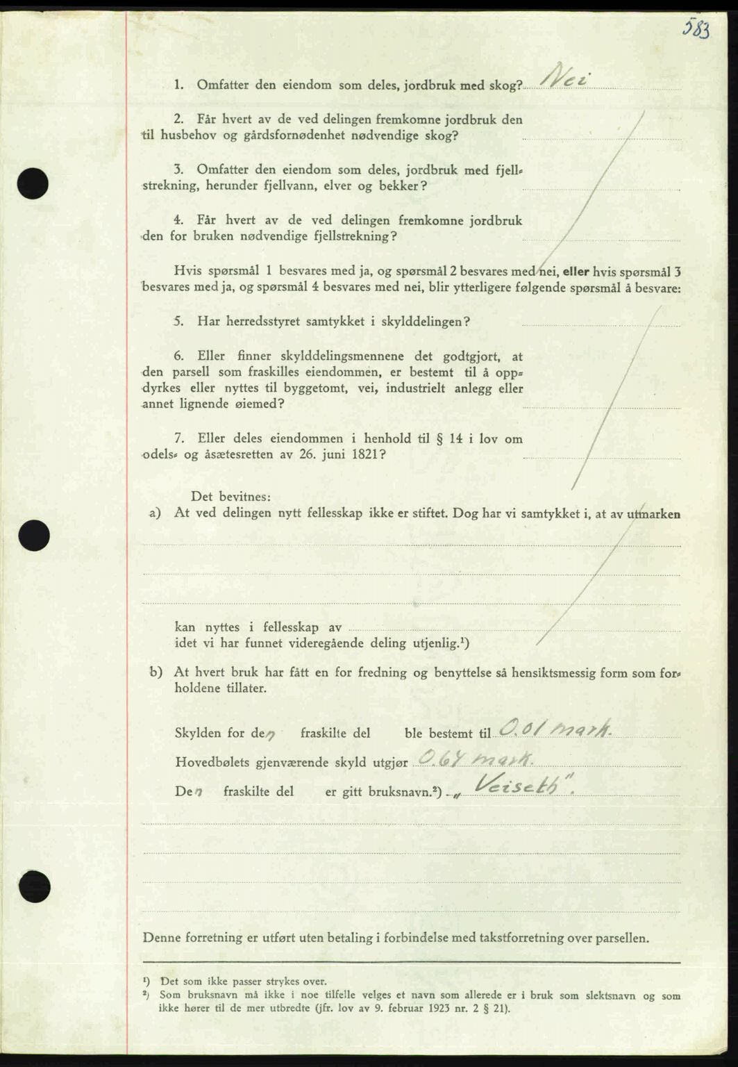 Nordmøre sorenskriveri, AV/SAT-A-4132/1/2/2Ca: Mortgage book no. A113, 1949-1950, Diary no: : 3693/1949