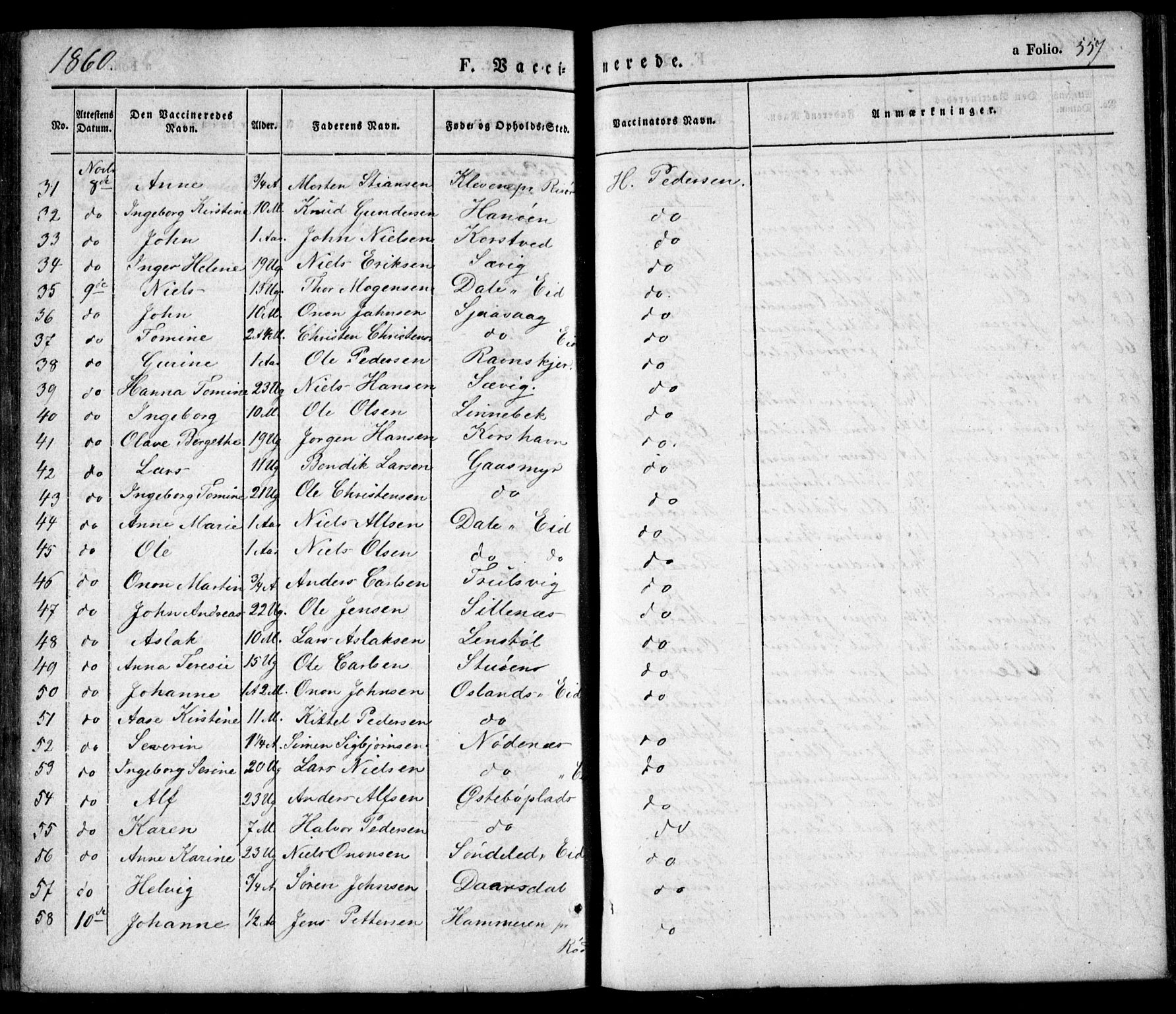 Søndeled sokneprestkontor, SAK/1111-0038/F/Fa/L0002: Parish register (official) no. A 2, 1839-1860, p. 557