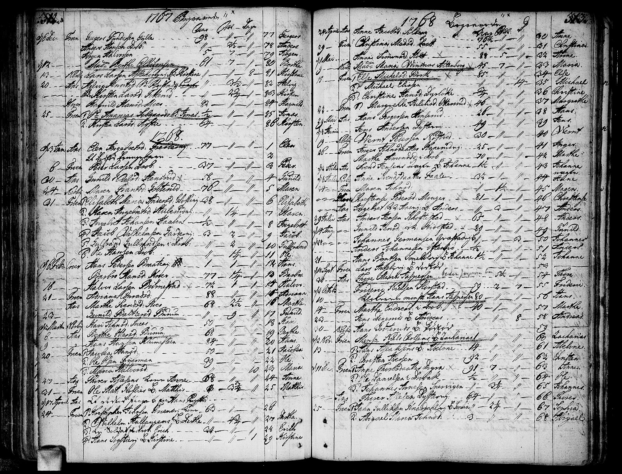 Ås prestekontor Kirkebøker, AV/SAO-A-10894/F/Fa/L0001: Parish register (official) no. I 1, 1742-1778, p. 312-313