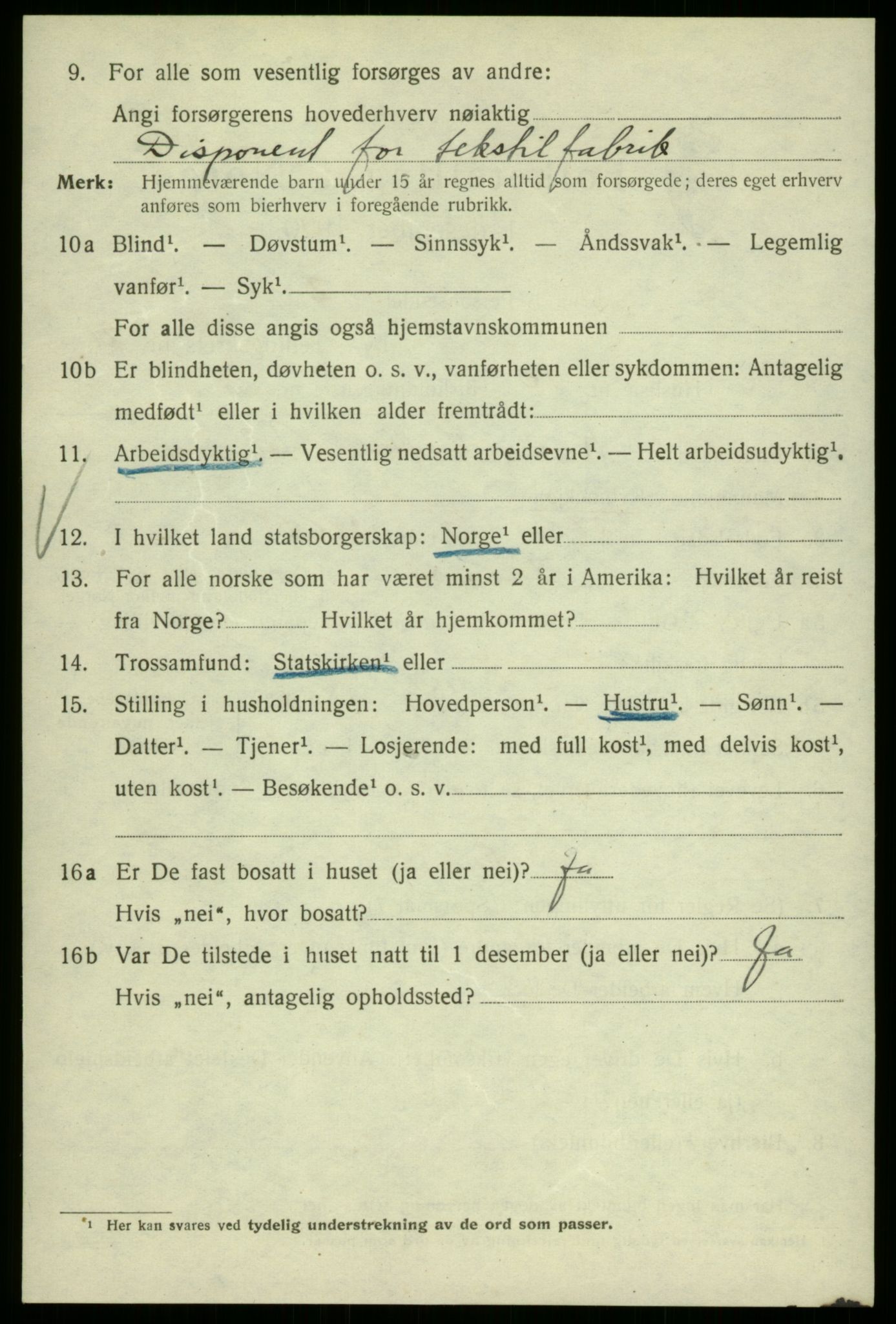 SAB, 1920 census for Bergen, 1920, p. 85064