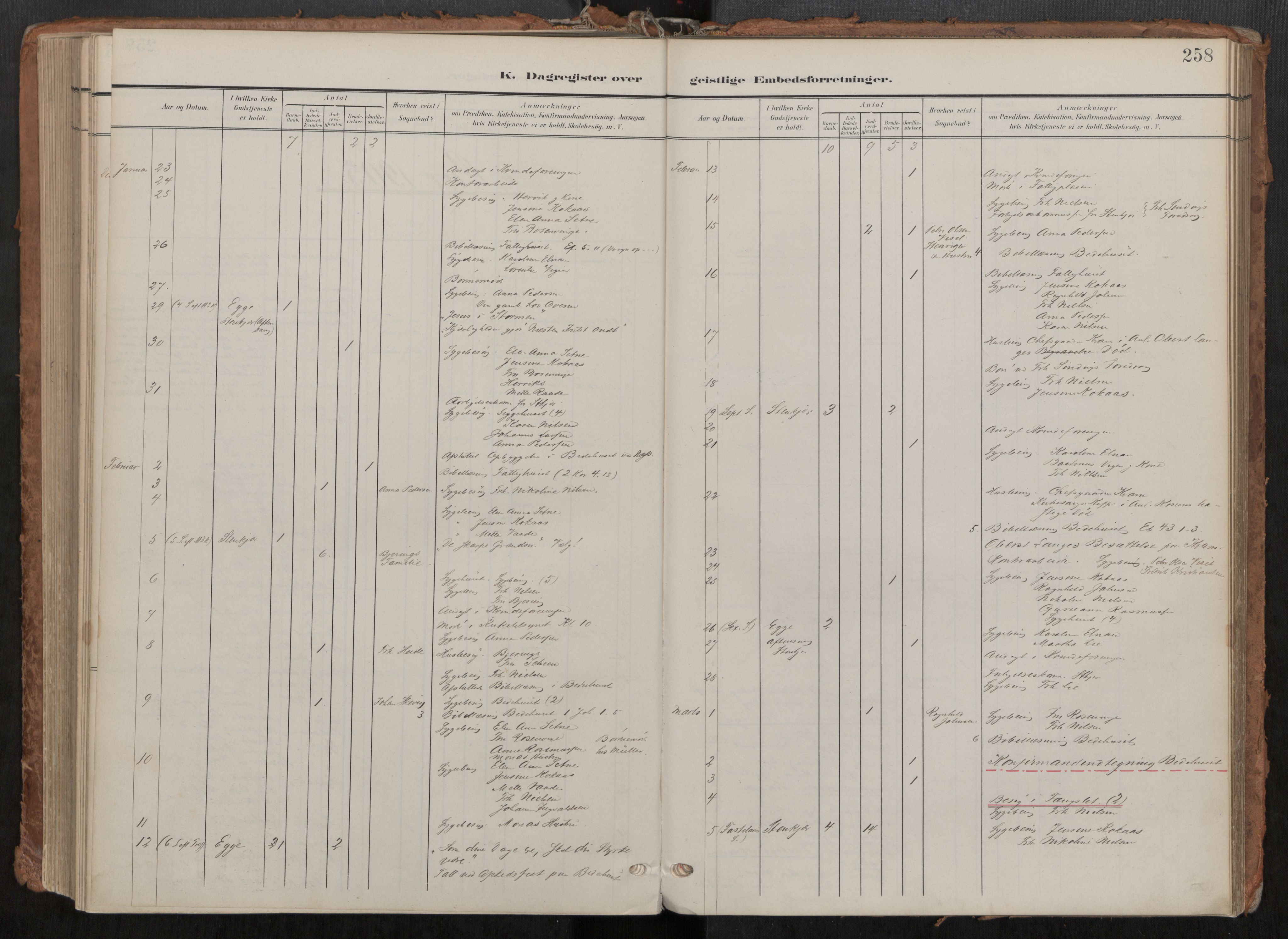 Steinkjer sokneprestkontor, AV/SAT-A-1541/01/H/Ha/Haa/L0001: Parish register (official) no. 1, 1904-1912, p. 258