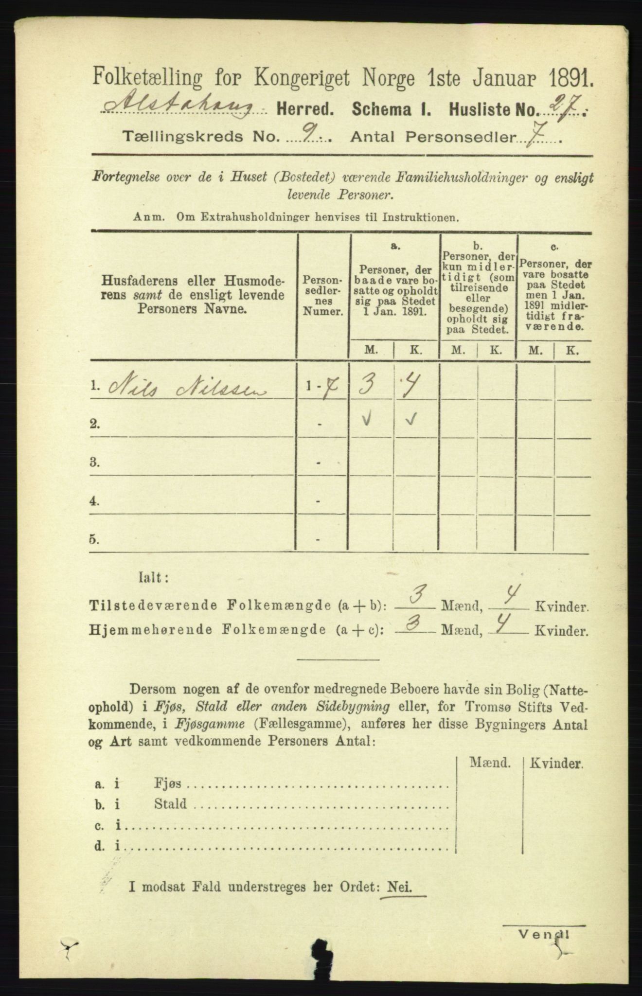 RA, 1891 census for 1820 Alstahaug, 1891, p. 3231