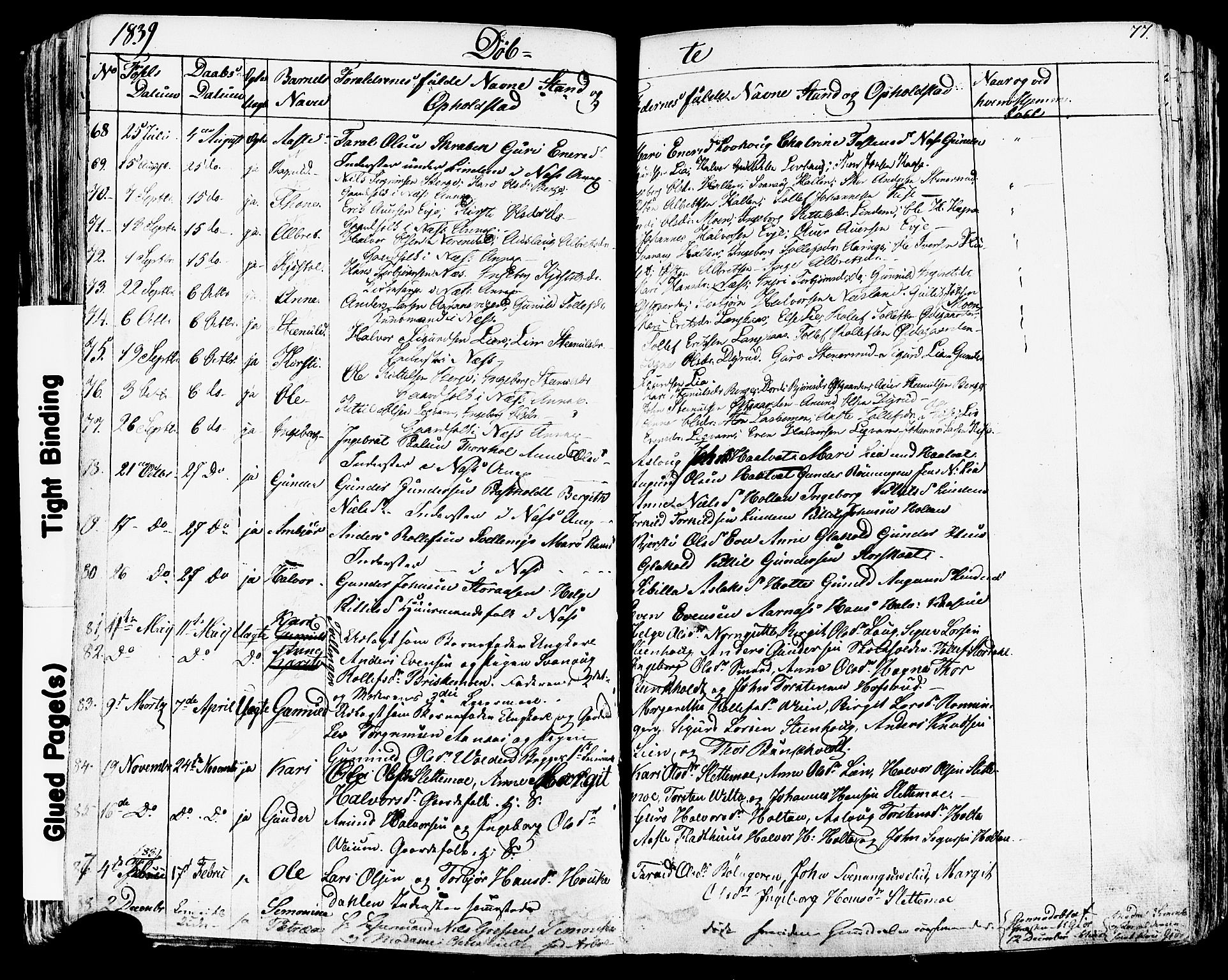 Sauherad kirkebøker, SAKO/A-298/F/Fa/L0006: Parish register (official) no. I 6, 1827-1850, p. 77