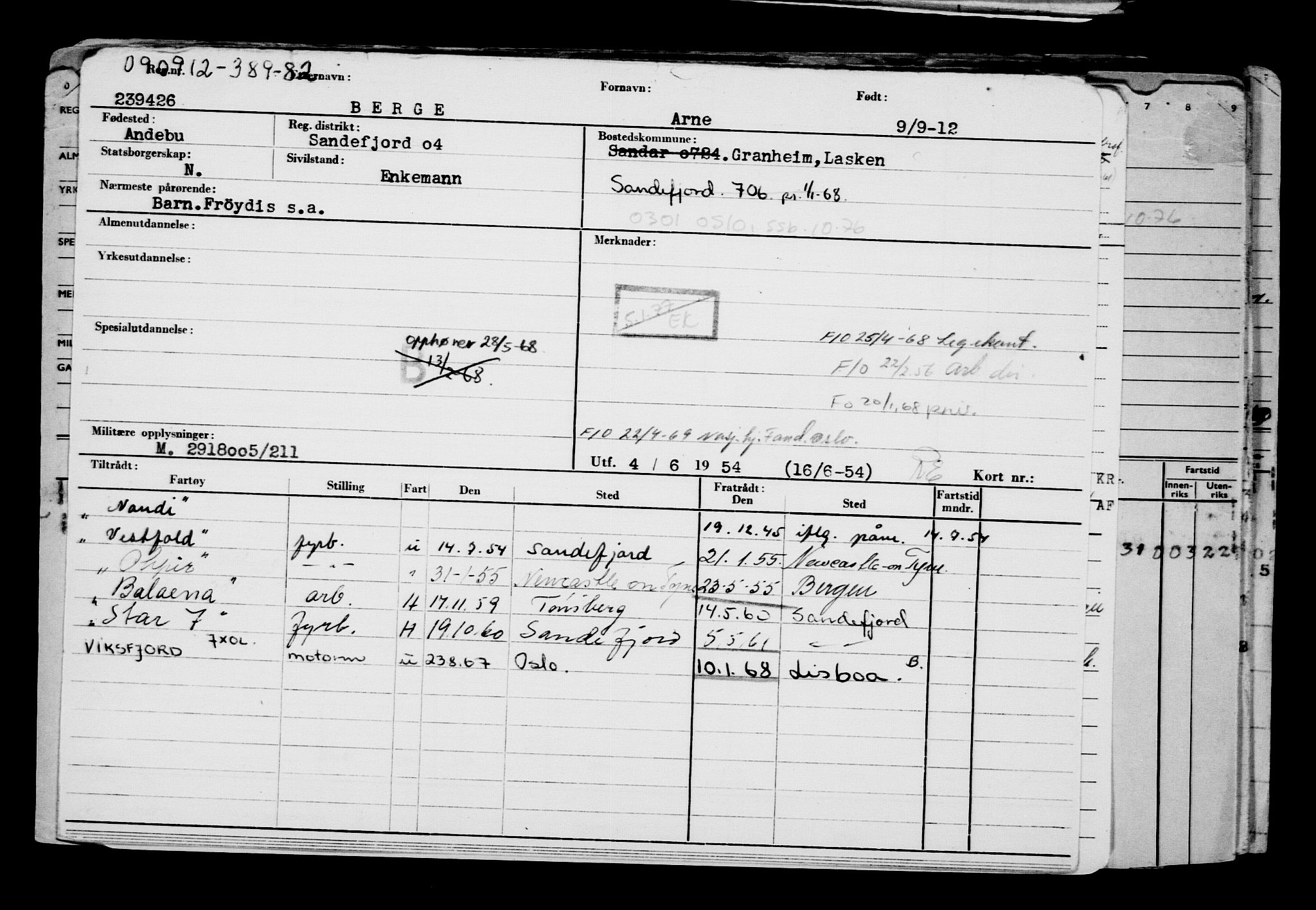 Direktoratet for sjømenn, AV/RA-S-3545/G/Gb/L0107: Hovedkort, 1912, p. 151