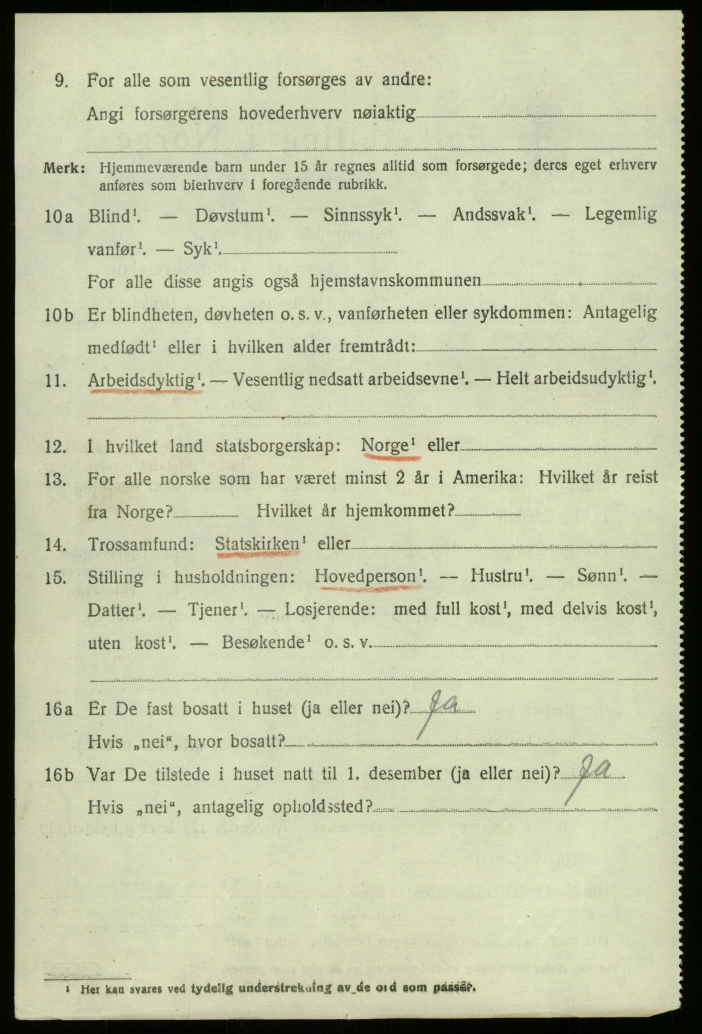 SAB, 1920 census for Gaular, 1920, p. 5935