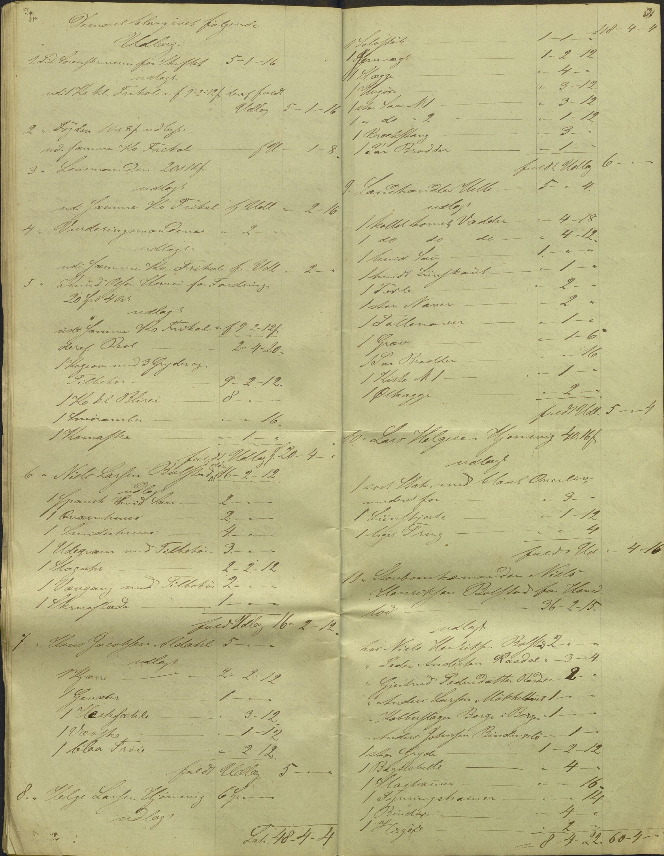 Nordhordland sorenskrivar, AV/SAB-A-2901/1/H/Hd/Hdb/L0001: Konsept til utlodningar, 1850-1852, p. 37