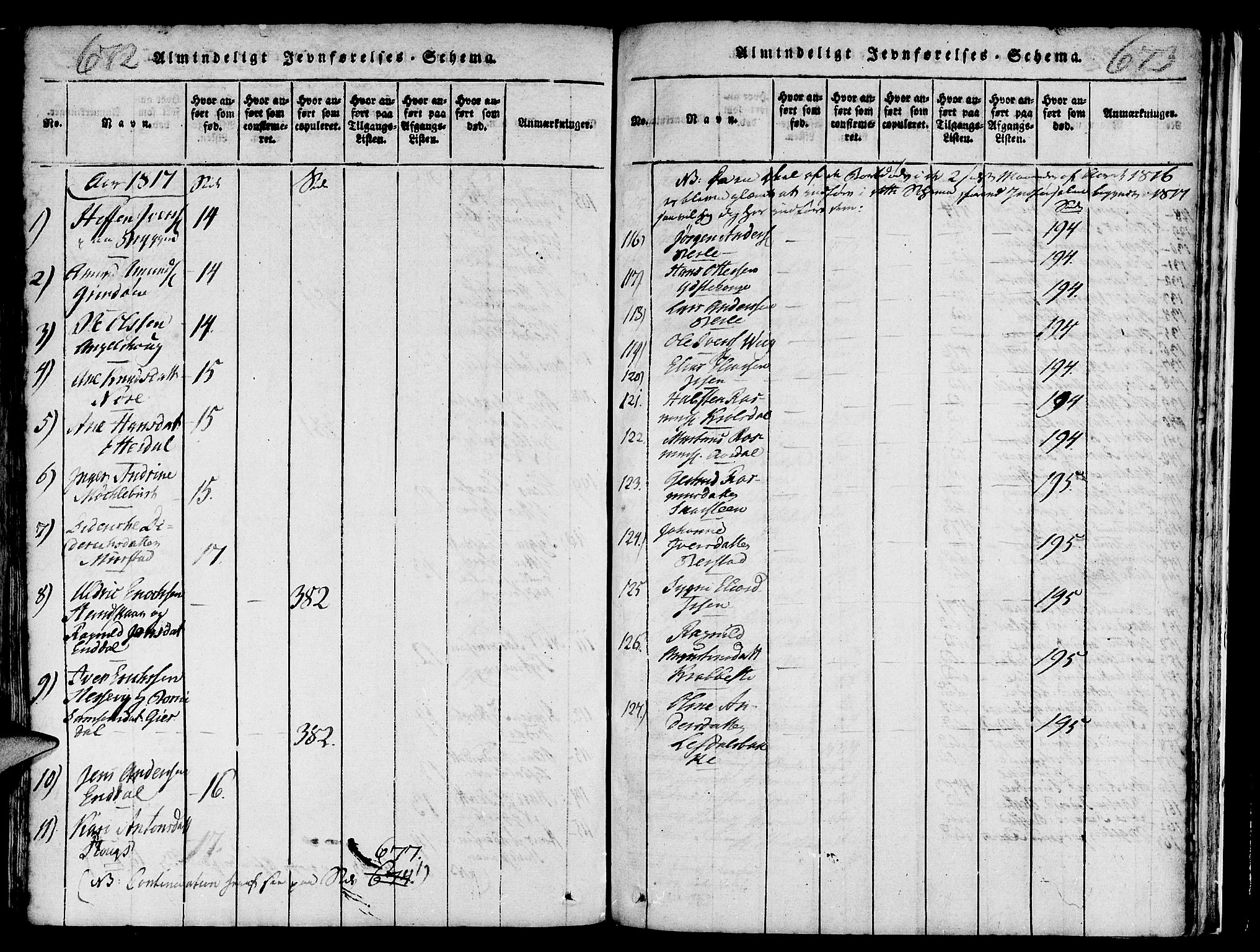 Davik sokneprestembete, AV/SAB-A-79701/H/Haa/Haaa/L0003: Parish register (official) no. A 3, 1816-1830, p. 672-673