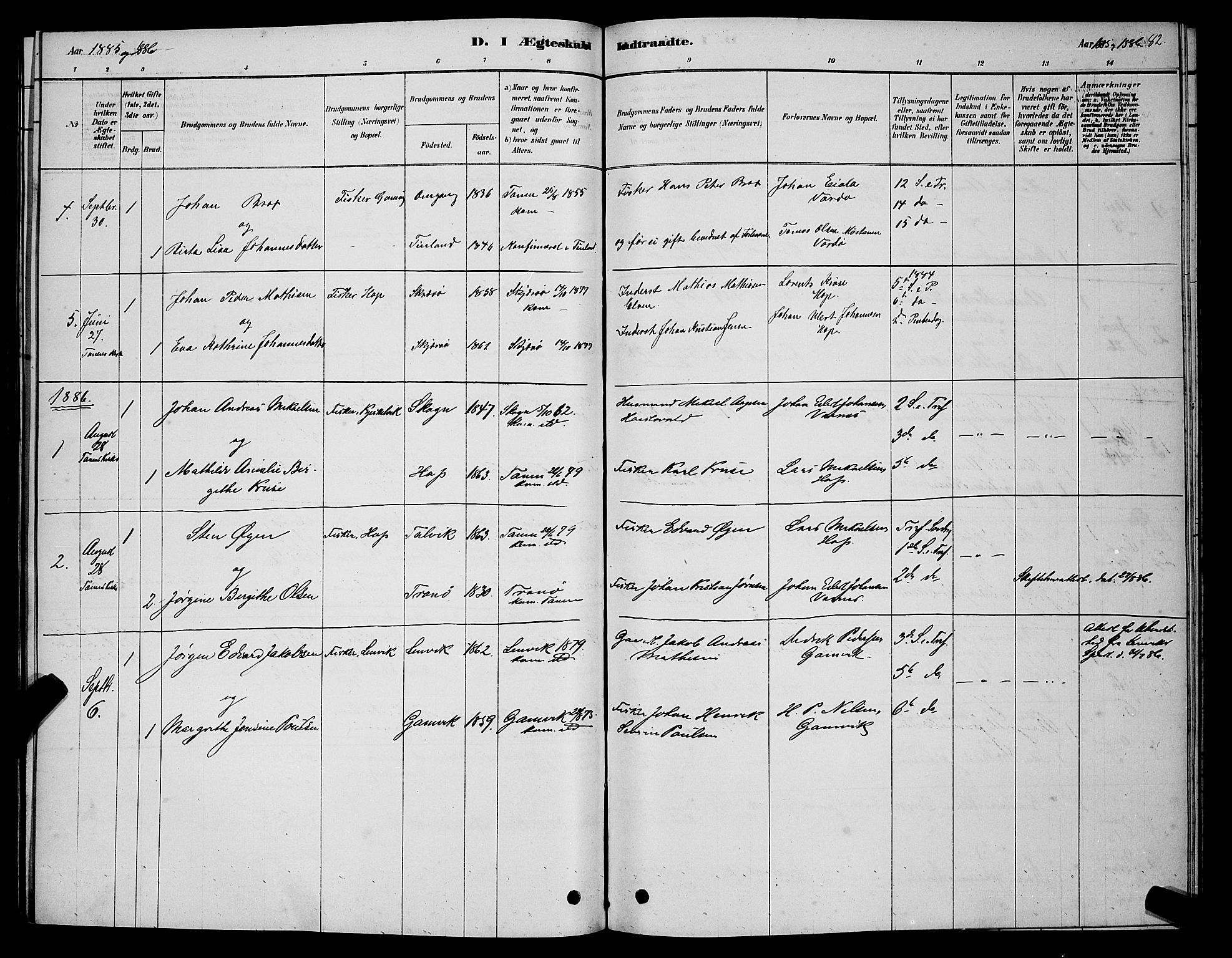 Tana sokneprestkontor, SATØ/S-1334/H/Hb/L0005klokker: Parish register (copy) no. 5, 1878-1891, p. 82