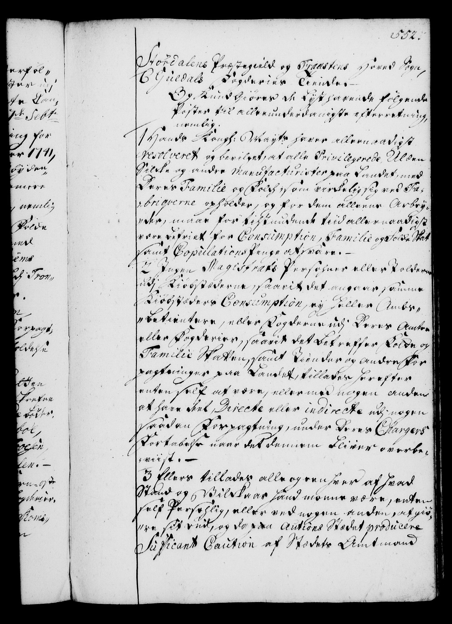 Rentekammeret, Kammerkanselliet, RA/EA-3111/G/Gg/Gga/L0004: Norsk ekspedisjonsprotokoll med register (merket RK 53.4), 1734-1741, p. 552