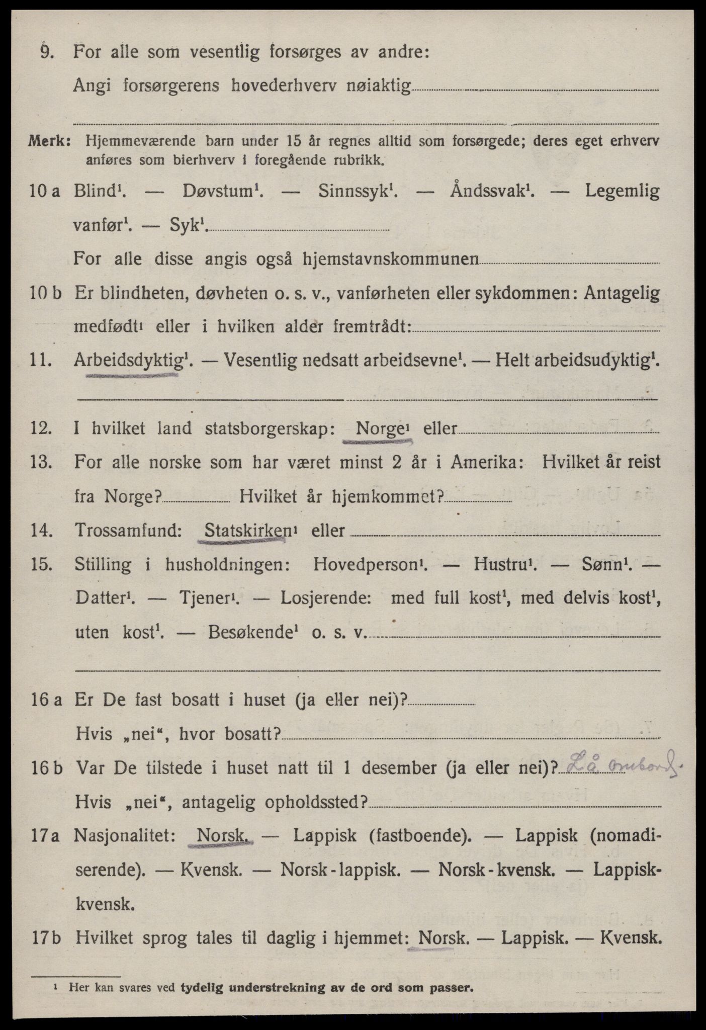 SAT, 1920 census for Geitastrand, 1920, p. 820