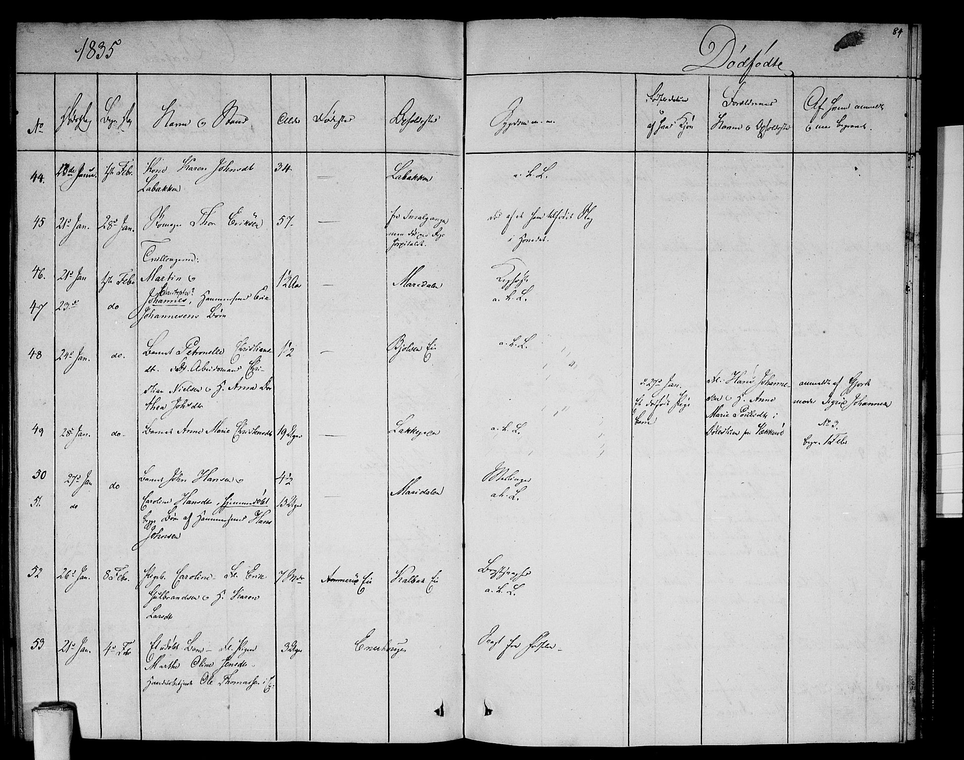 Aker prestekontor kirkebøker, AV/SAO-A-10861/F/L0015: Parish register (official) no. 15, 1832-1836, p. 84