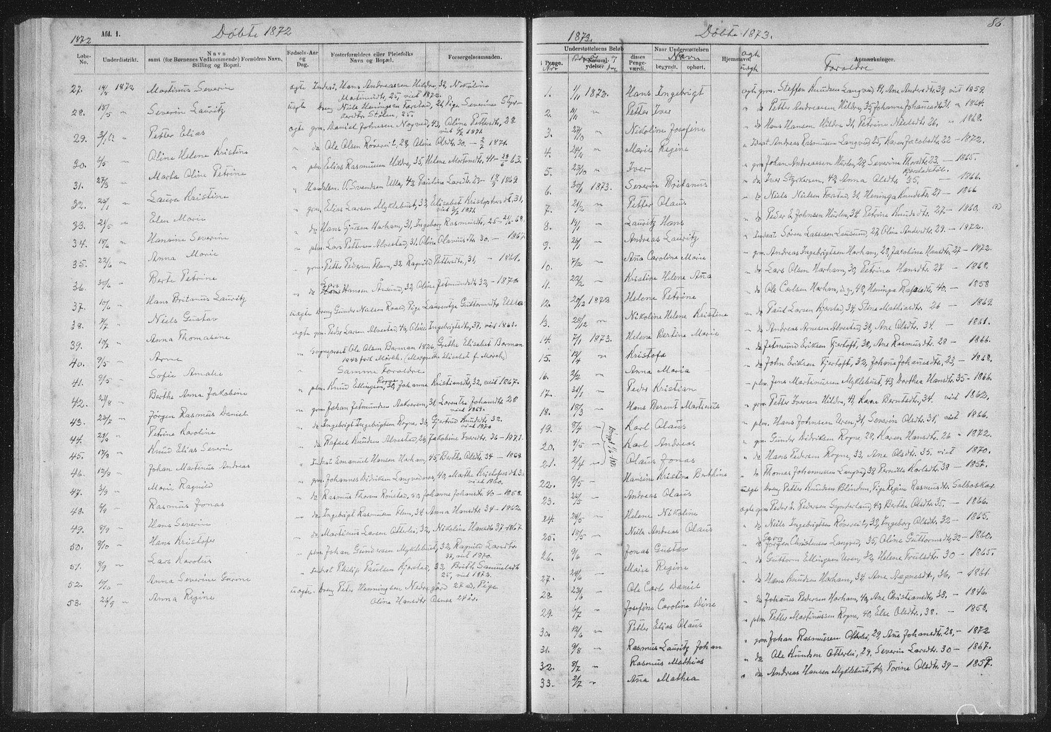Ministerialprotokoller, klokkerbøker og fødselsregistre - Møre og Romsdal, SAT/A-1454/536/L0514: Parish register (official) no. 536D01, 1840-1875, p. 86
