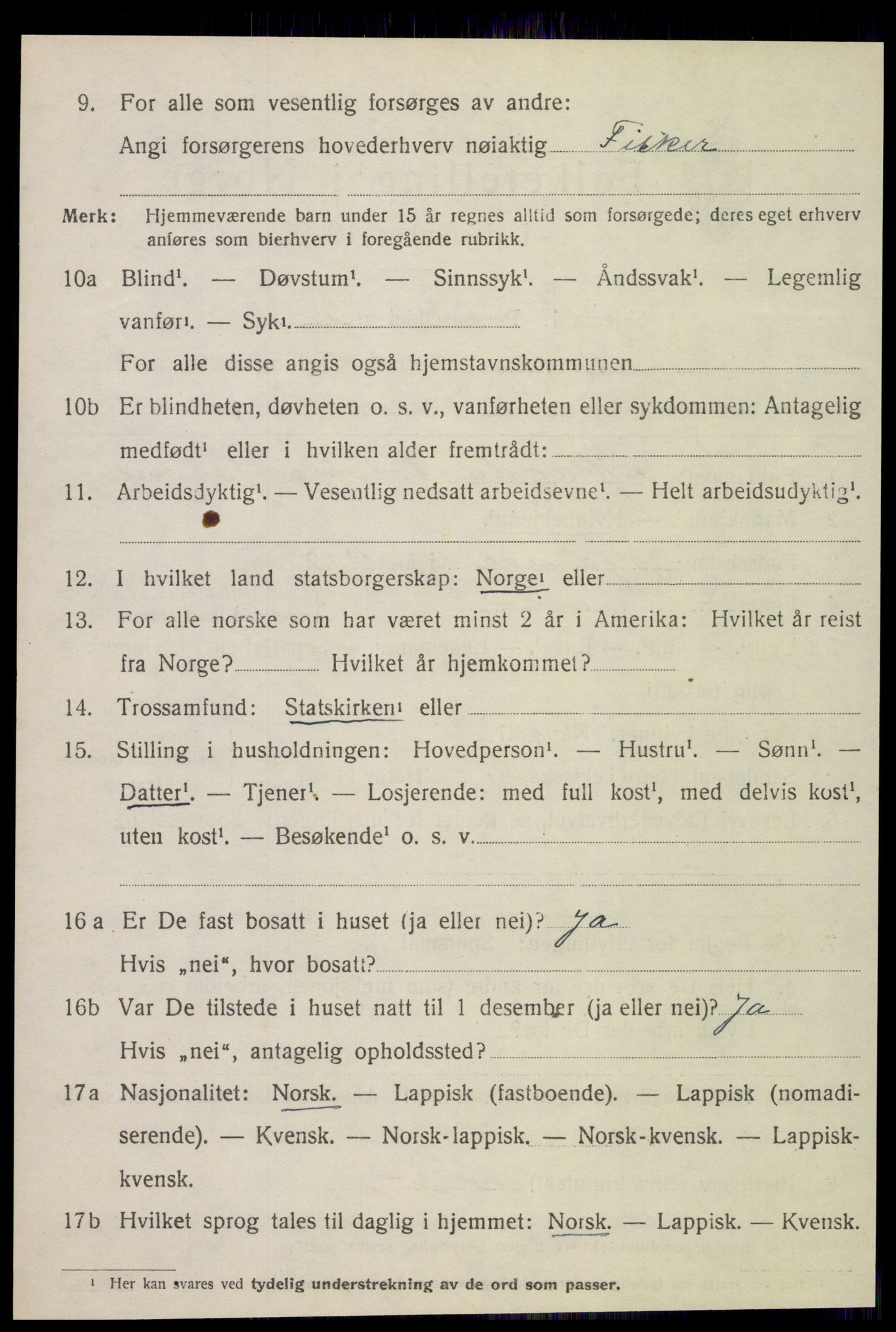 SAT, 1920 census for Rødøy, 1920, p. 6001