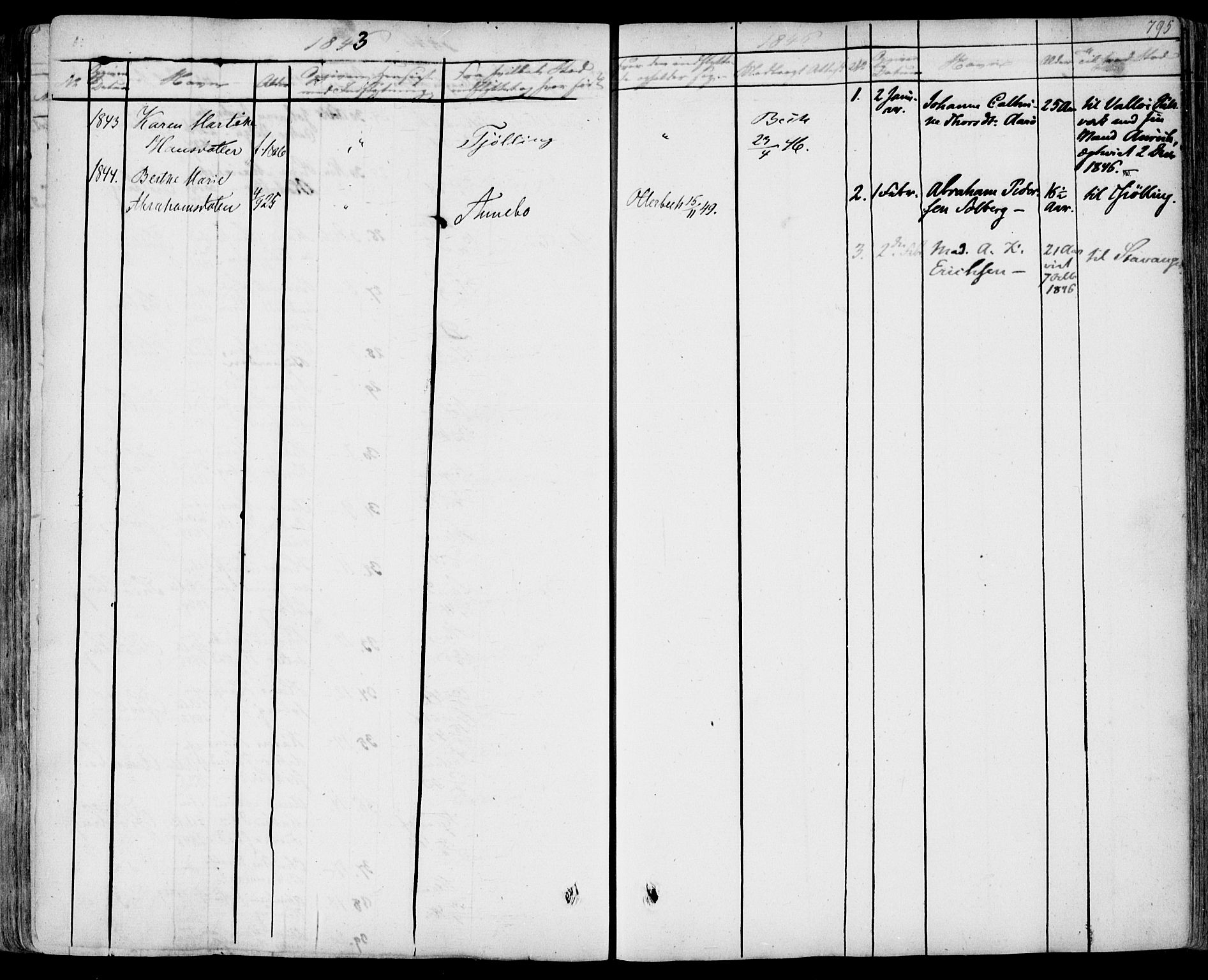 Sandar kirkebøker, SAKO/A-243/F/Fa/L0005: Parish register (official) no. 5, 1832-1847, p. 794-795