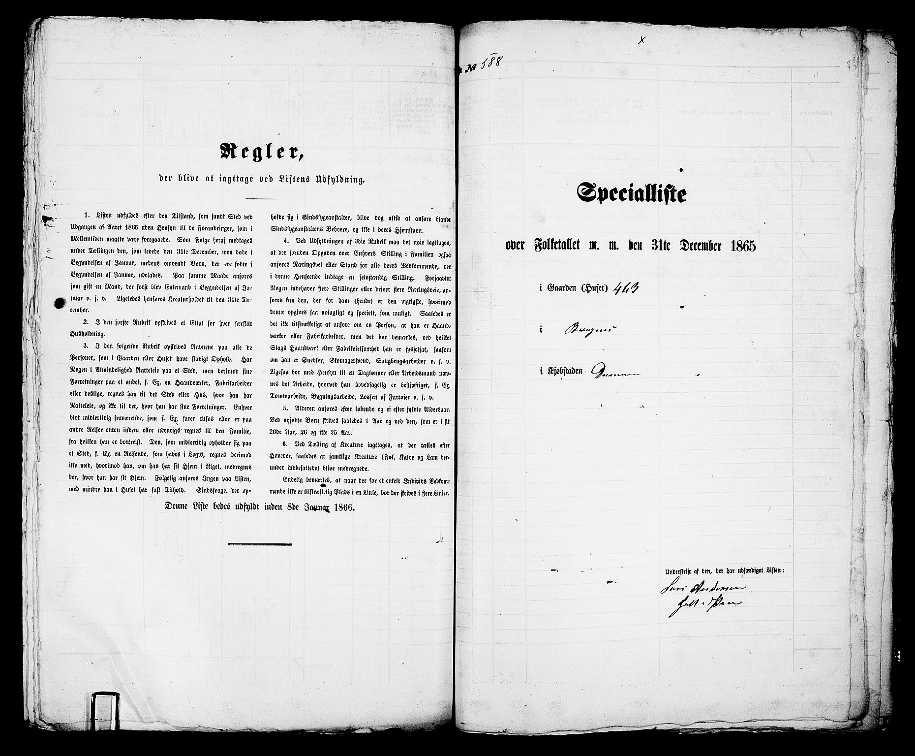 RA, 1865 census for Bragernes in Drammen, 1865, p. 1221