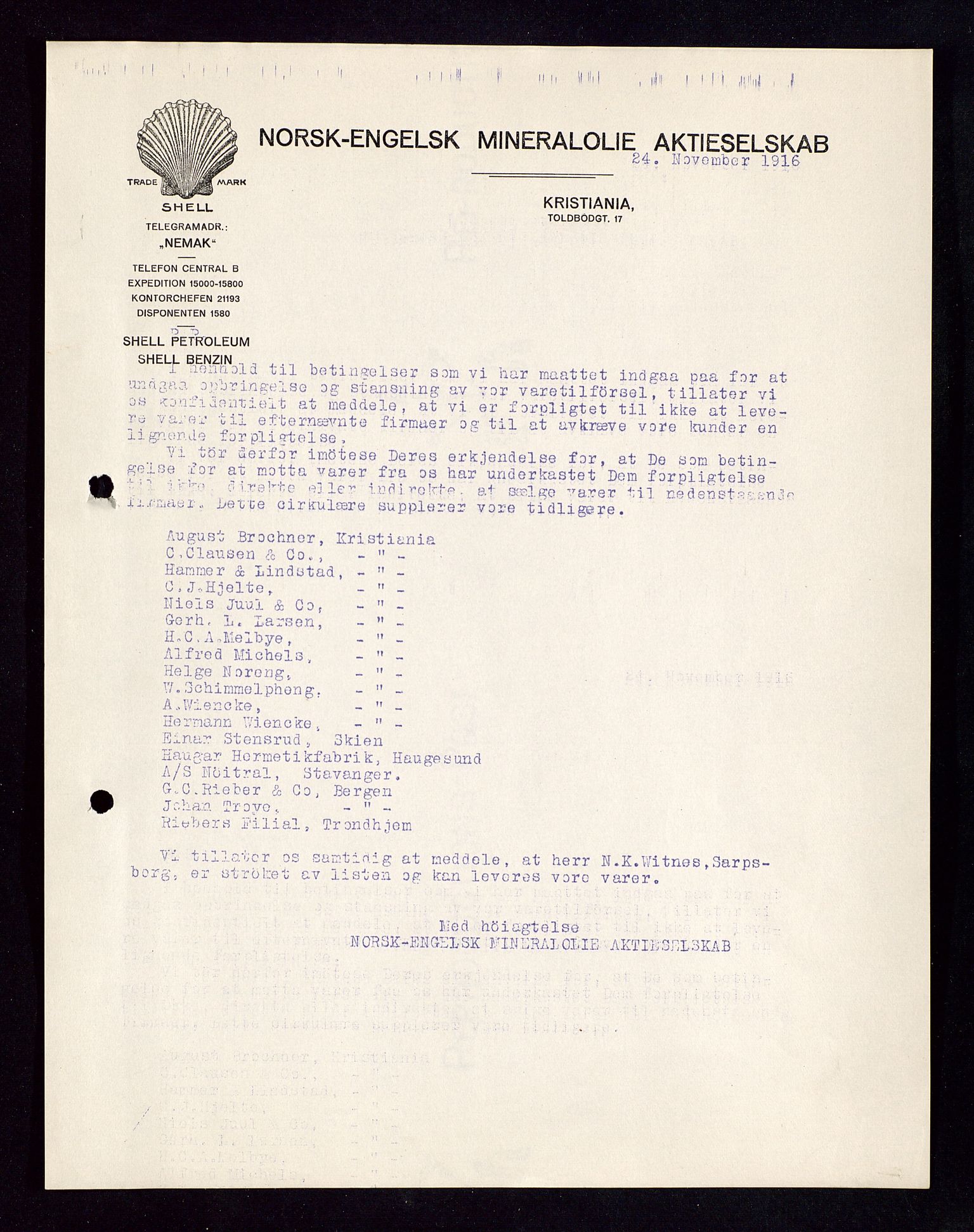 Pa 1521 - A/S Norske Shell, AV/SAST-A-101915/E/Ea/Eaa/L0002: Sjefskorrespondanse, 1917-1918, p. 432