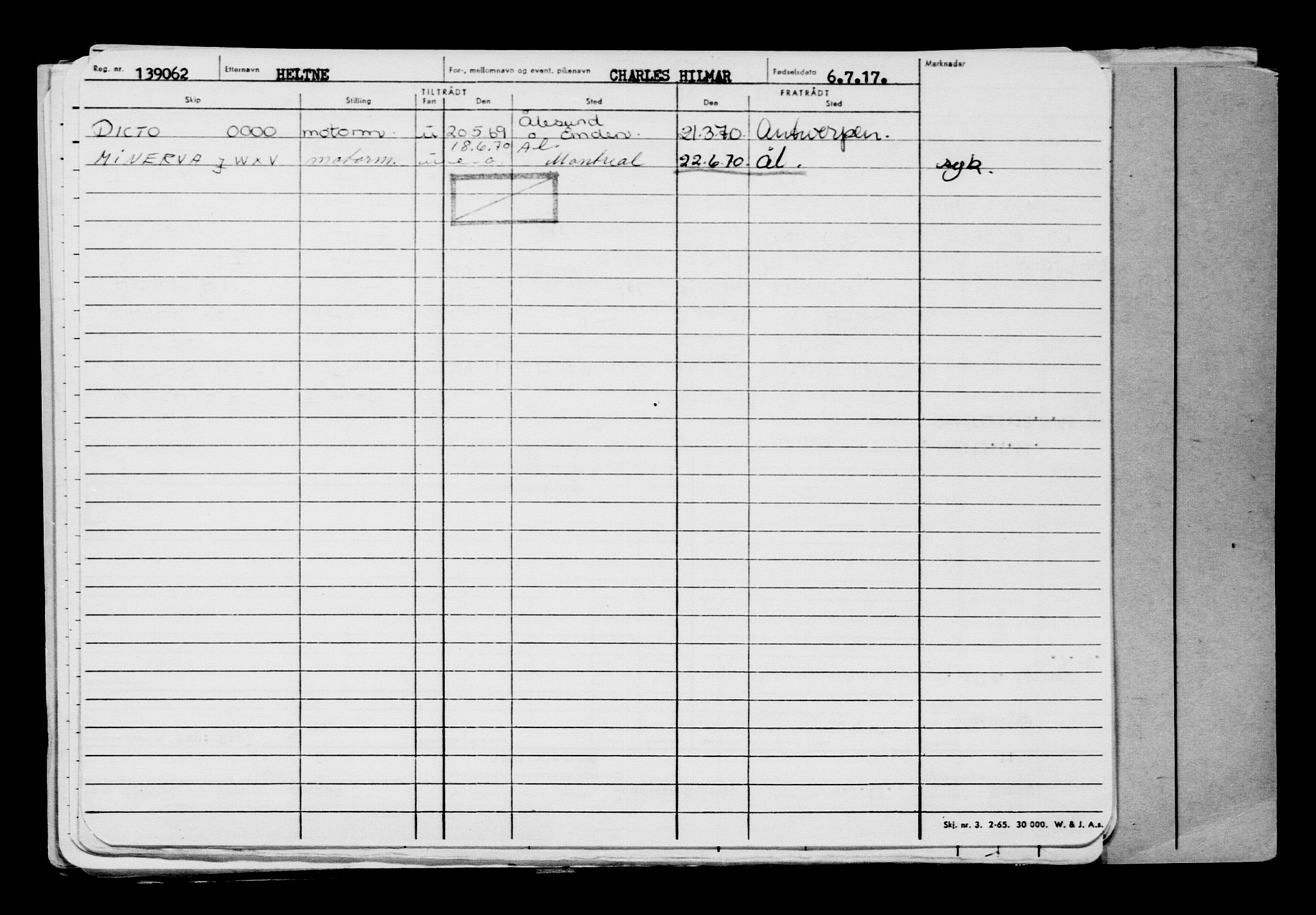 Direktoratet for sjømenn, AV/RA-S-3545/G/Gb/L0150: Hovedkort, 1917, p. 129