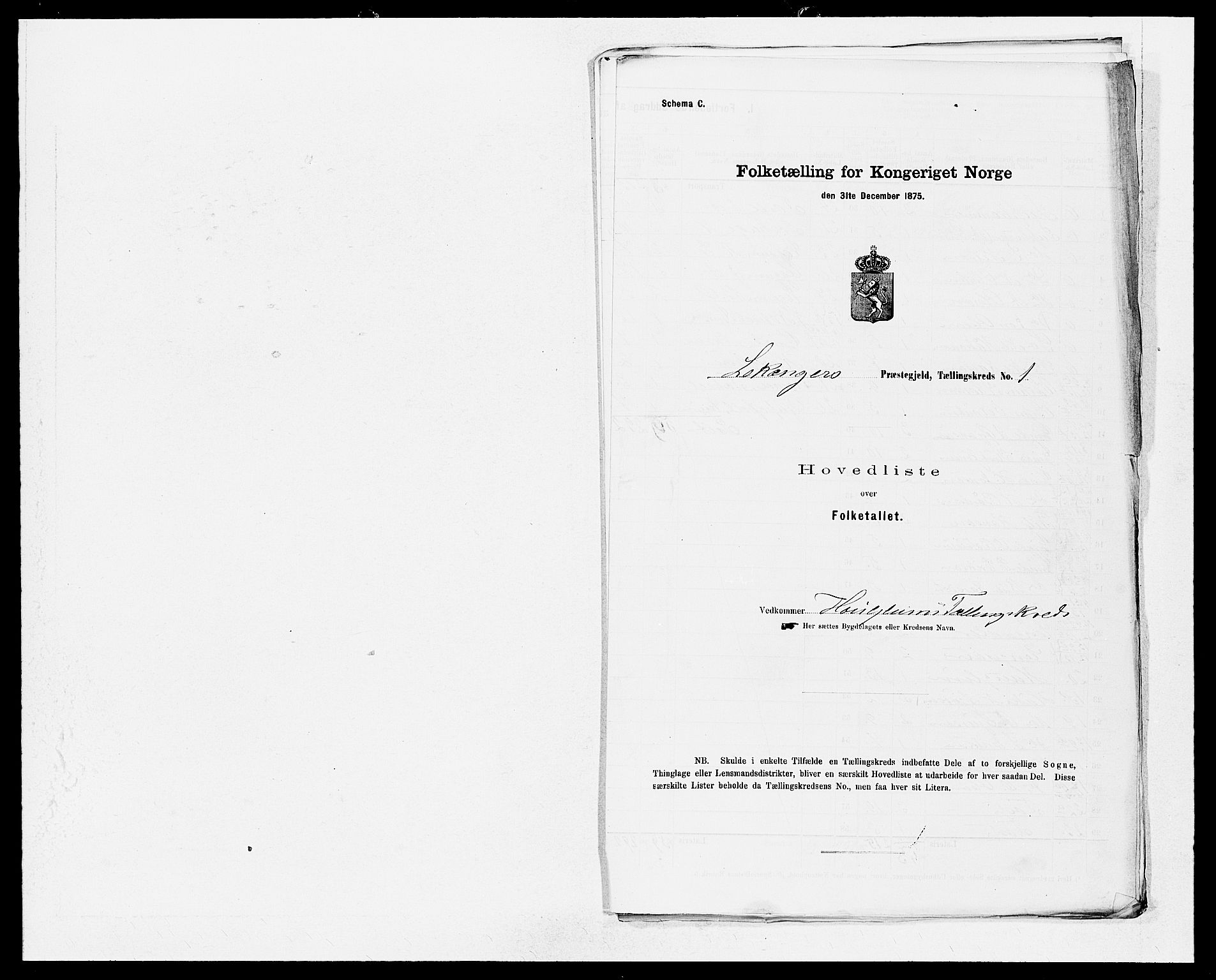 SAB, 1875 census for 1419P Leikanger, 1875, p. 2