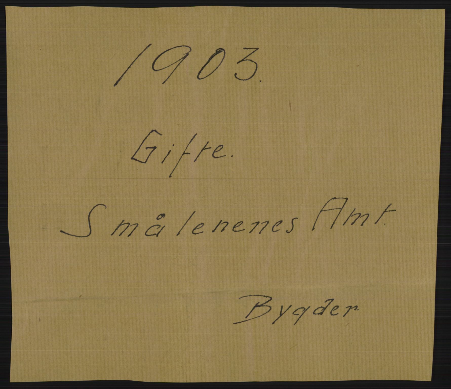 Statistisk sentralbyrå, Sosiodemografiske emner, Befolkning, AV/RA-S-2228/D/Df/Dfa/Dfaa/L0001: Smålenenes amt: Fødte, gifte, døde, 1903, p. 497