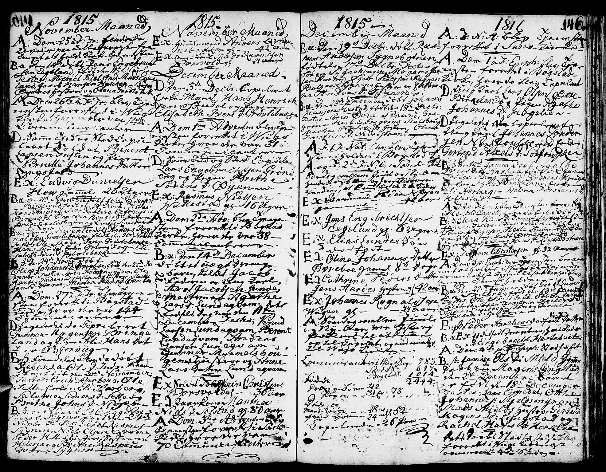 Gaular sokneprestembete, SAB/A-80001/H/Haa: Parish register (official) no. A 2, 1785-1821, p. 146