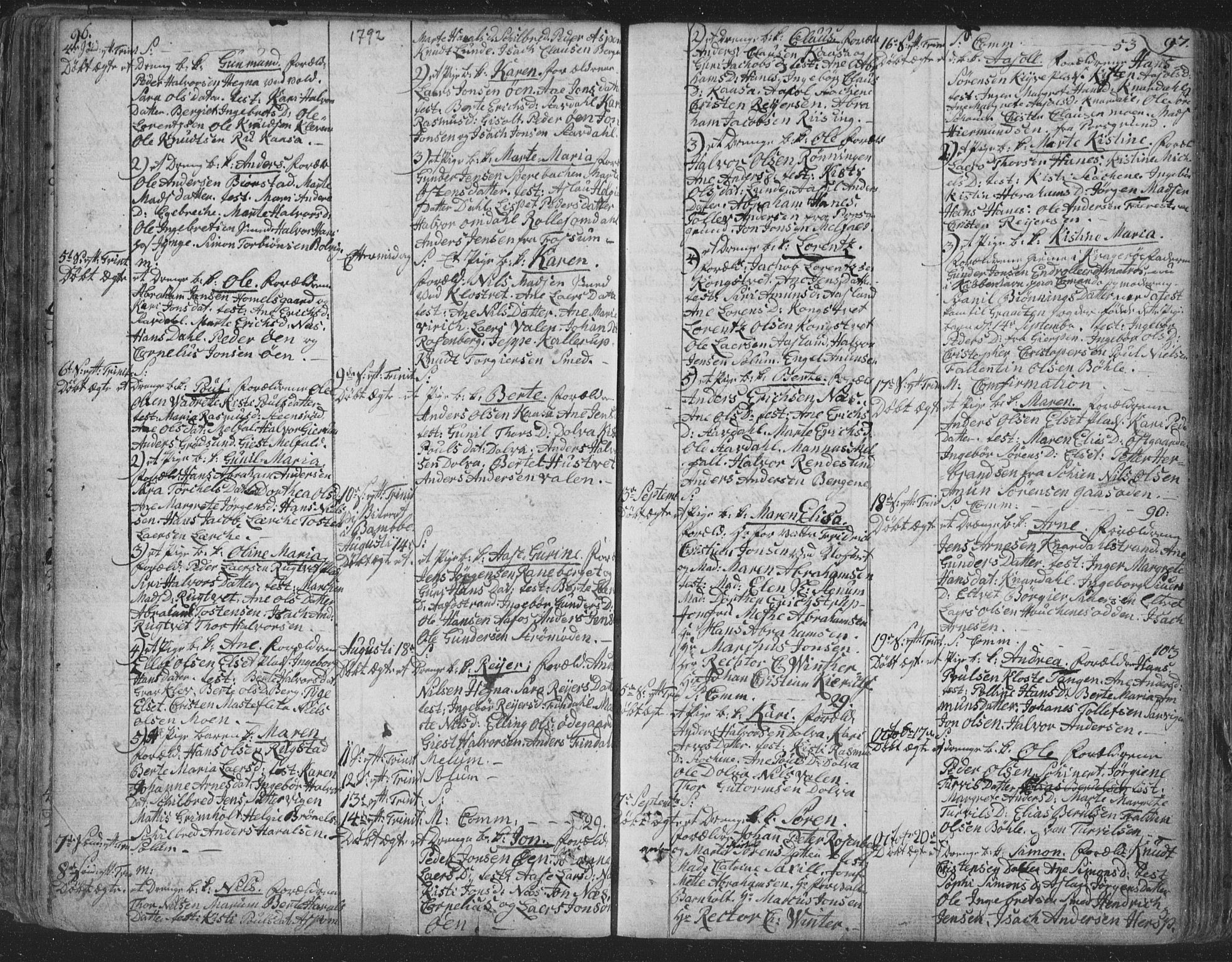 Solum kirkebøker, SAKO/A-306/F/Fa/L0003: Parish register (official) no. I 3, 1761-1814, p. 96-97