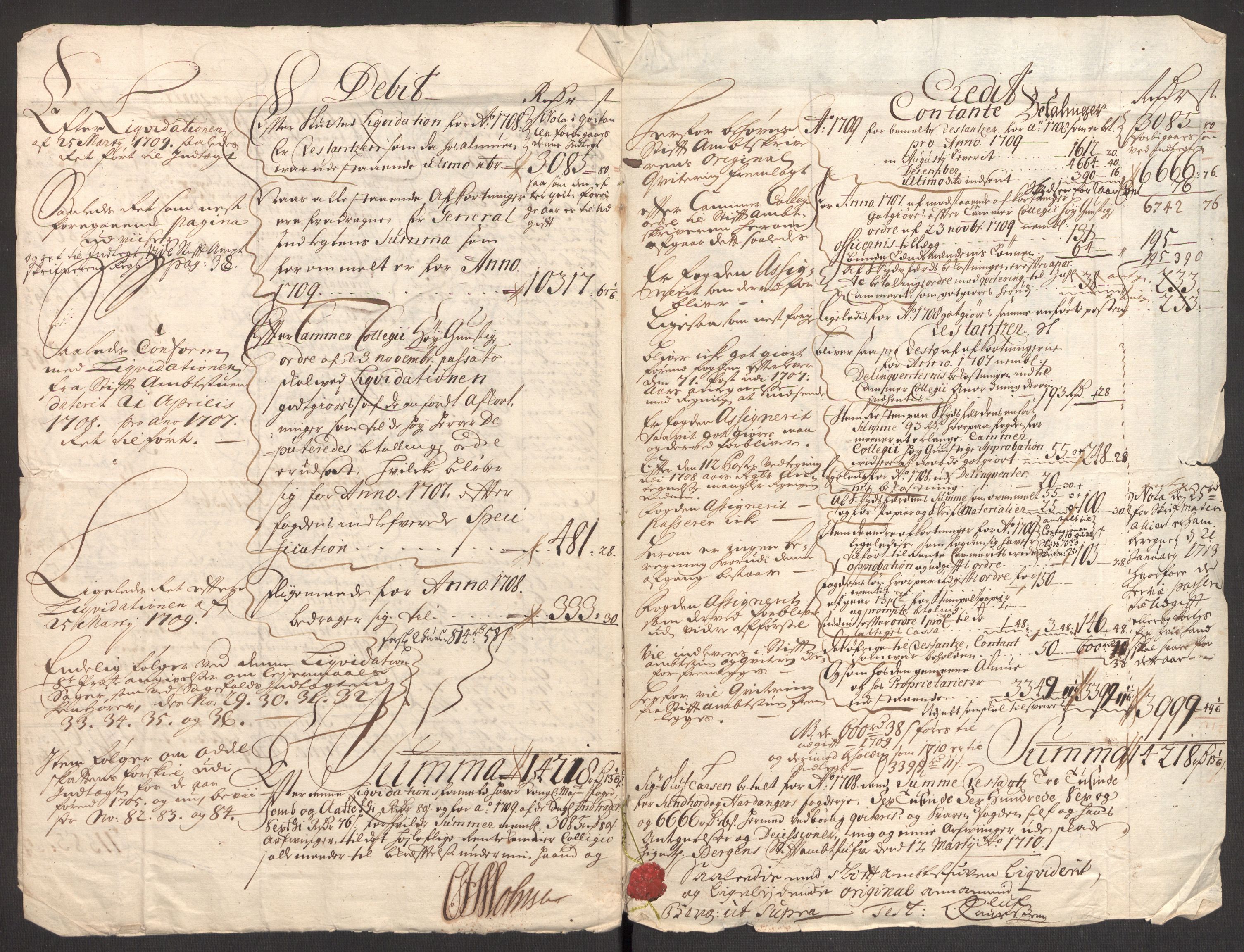 Rentekammeret inntil 1814, Reviderte regnskaper, Fogderegnskap, RA/EA-4092/R48/L2986: Fogderegnskap Sunnhordland og Hardanger, 1709-1710, p. 25