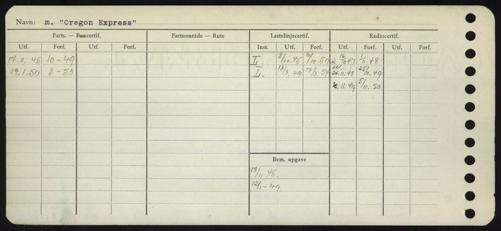 Sjøfartsdirektoratet med forløpere, Skipsmålingen, RA/S-1627/H/Hd/L0028: Fartøy, O, p. 314