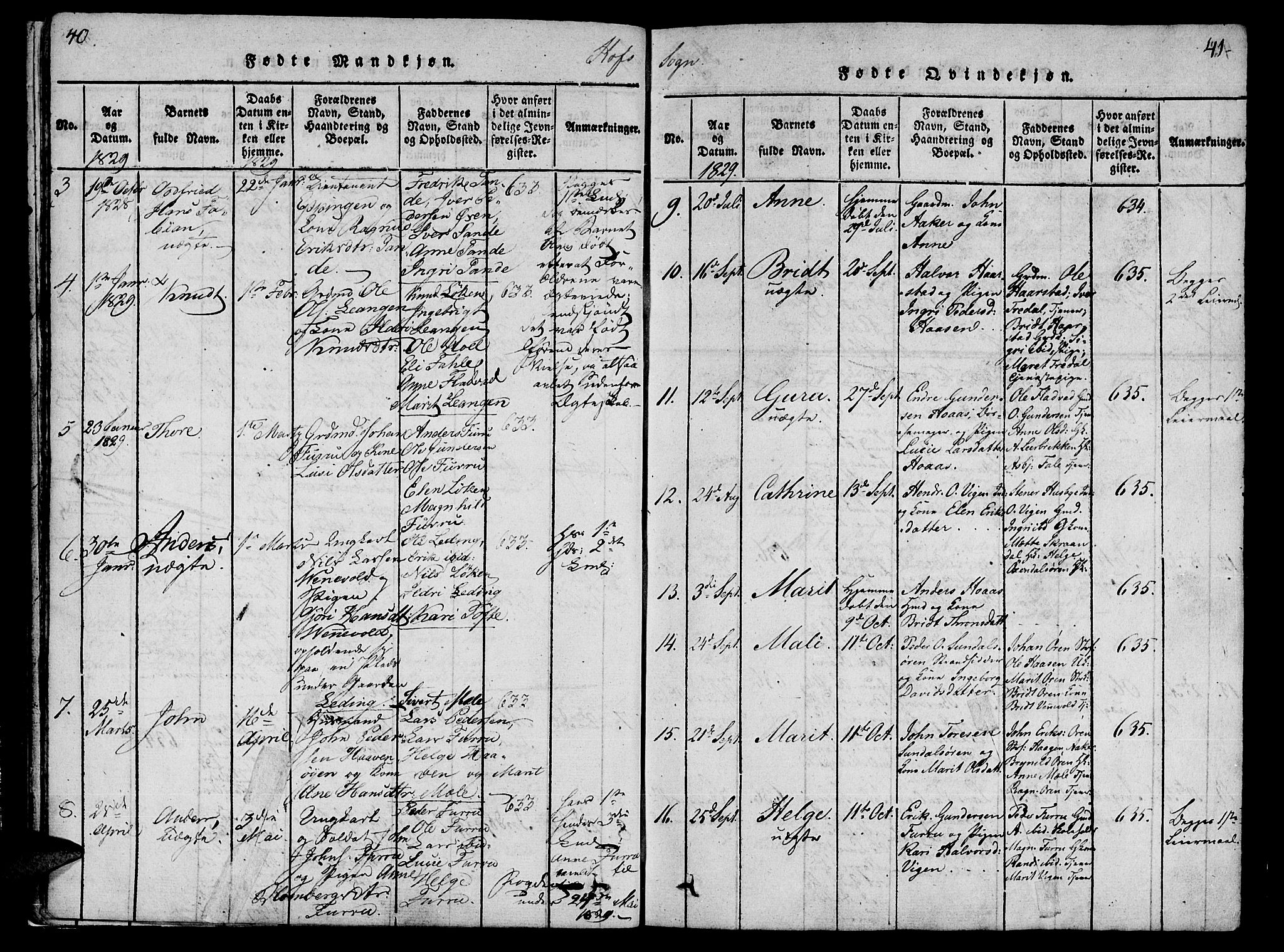 Ministerialprotokoller, klokkerbøker og fødselsregistre - Møre og Romsdal, SAT/A-1454/590/L1009: Parish register (official) no. 590A03 /1, 1819-1832, p. 40-41