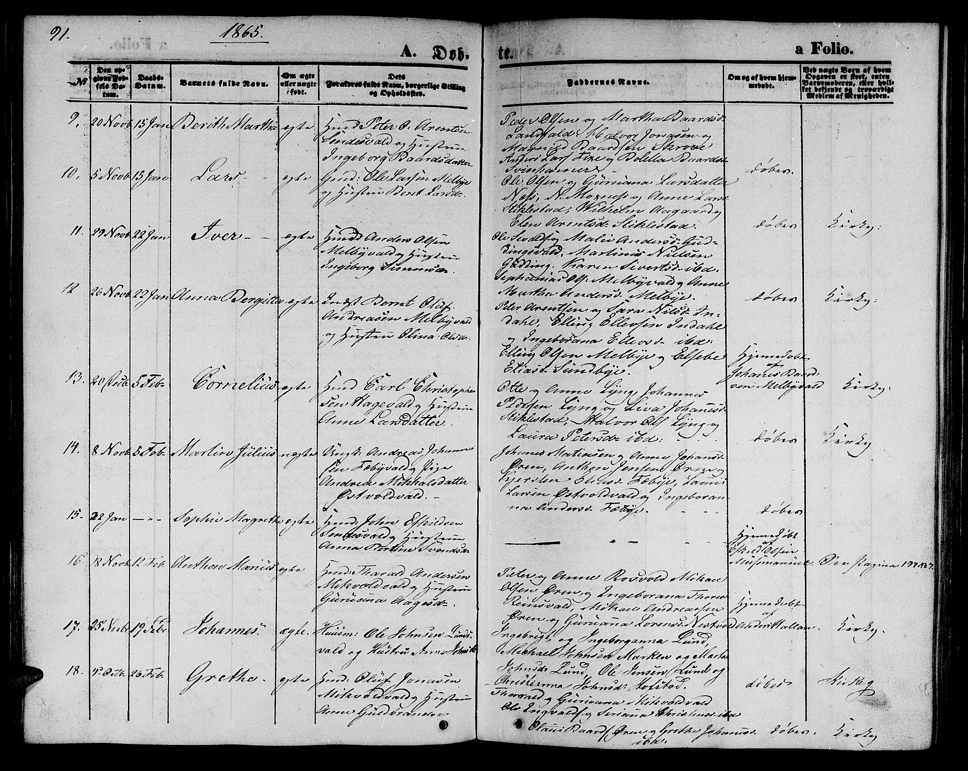 Ministerialprotokoller, klokkerbøker og fødselsregistre - Nord-Trøndelag, AV/SAT-A-1458/723/L0254: Parish register (copy) no. 723C02, 1858-1868, p. 91