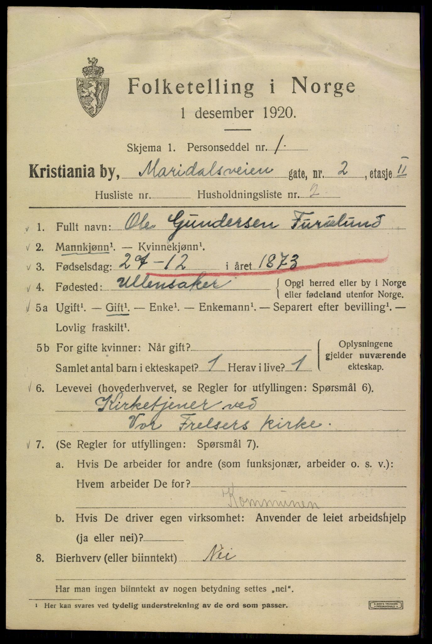 SAO, 1920 census for Kristiania, 1920, p. 376389