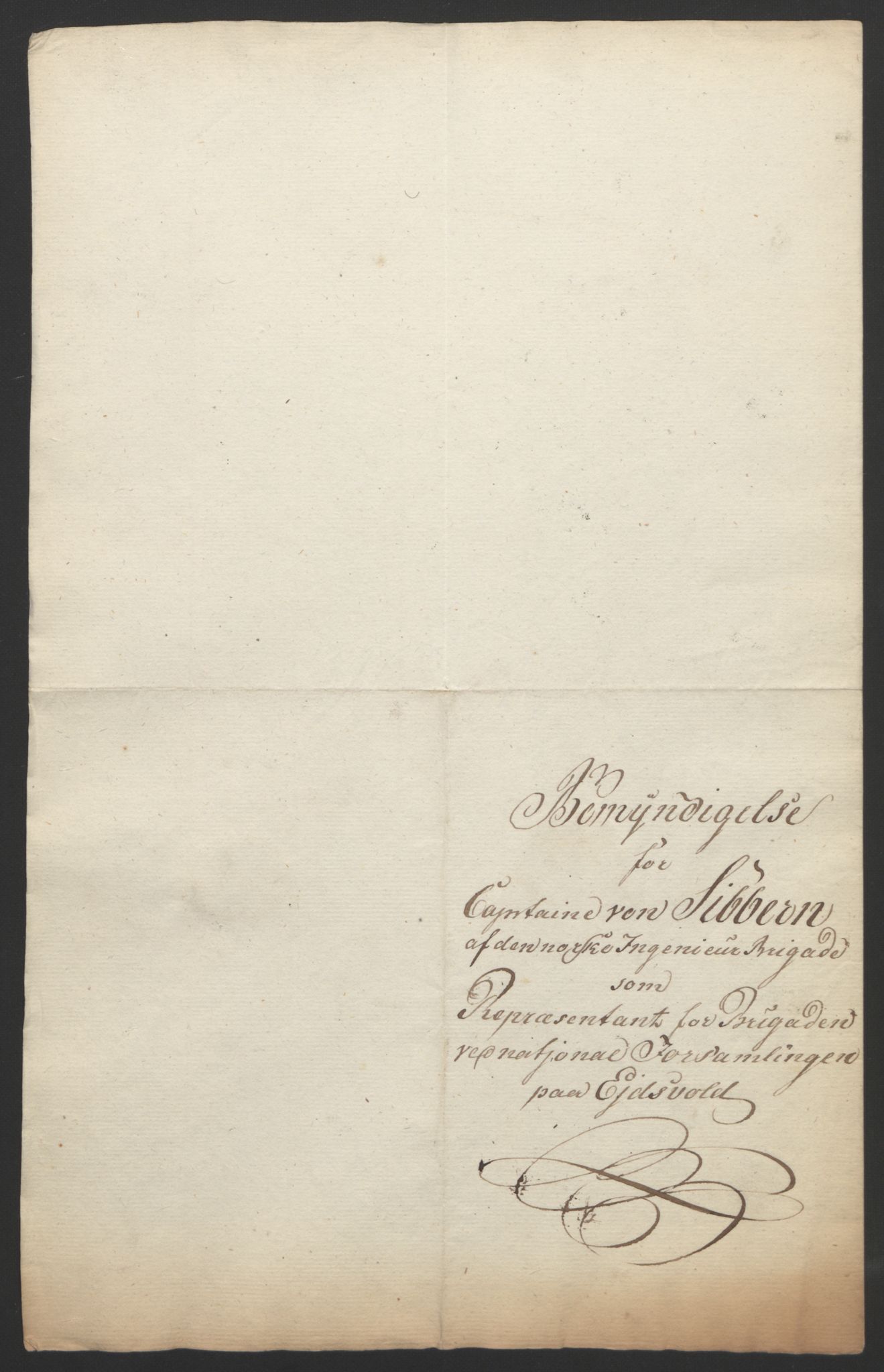 Statsrådssekretariatet, AV/RA-S-1001/D/Db/L0007: Fullmakter for Eidsvollsrepresentantene i 1814. , 1814, p. 75